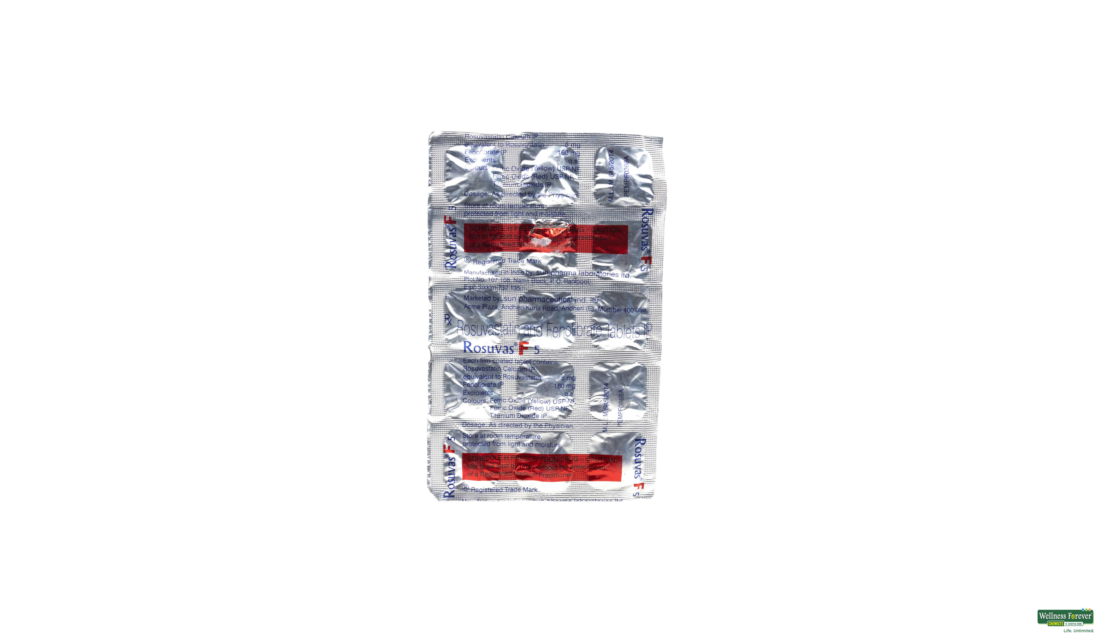 ROSUVAS-F 5MG 15TAB- 1, 15TAB, 