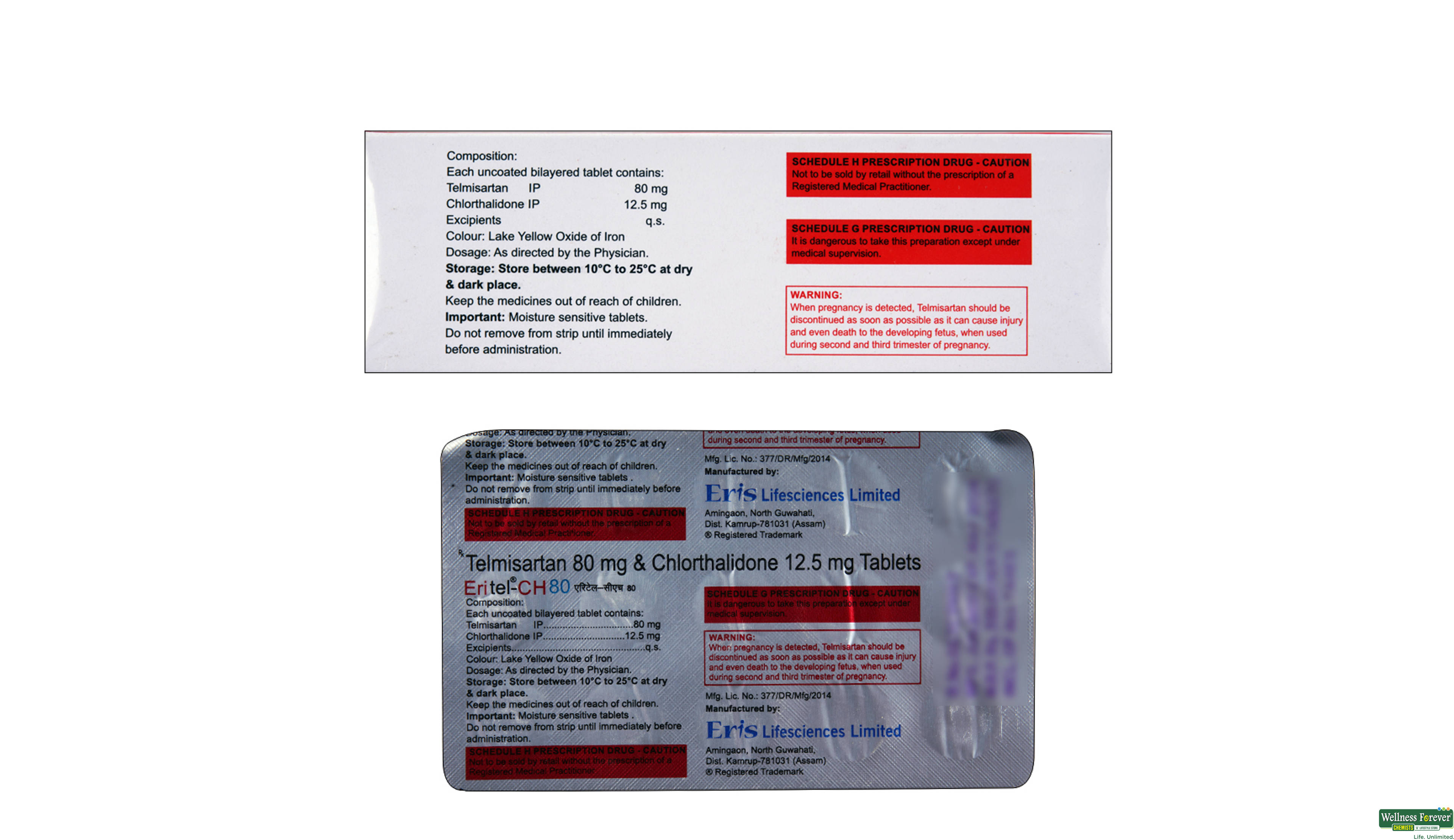 ERITEL-CH 80MG 15TAB- 2, 15TAB, 