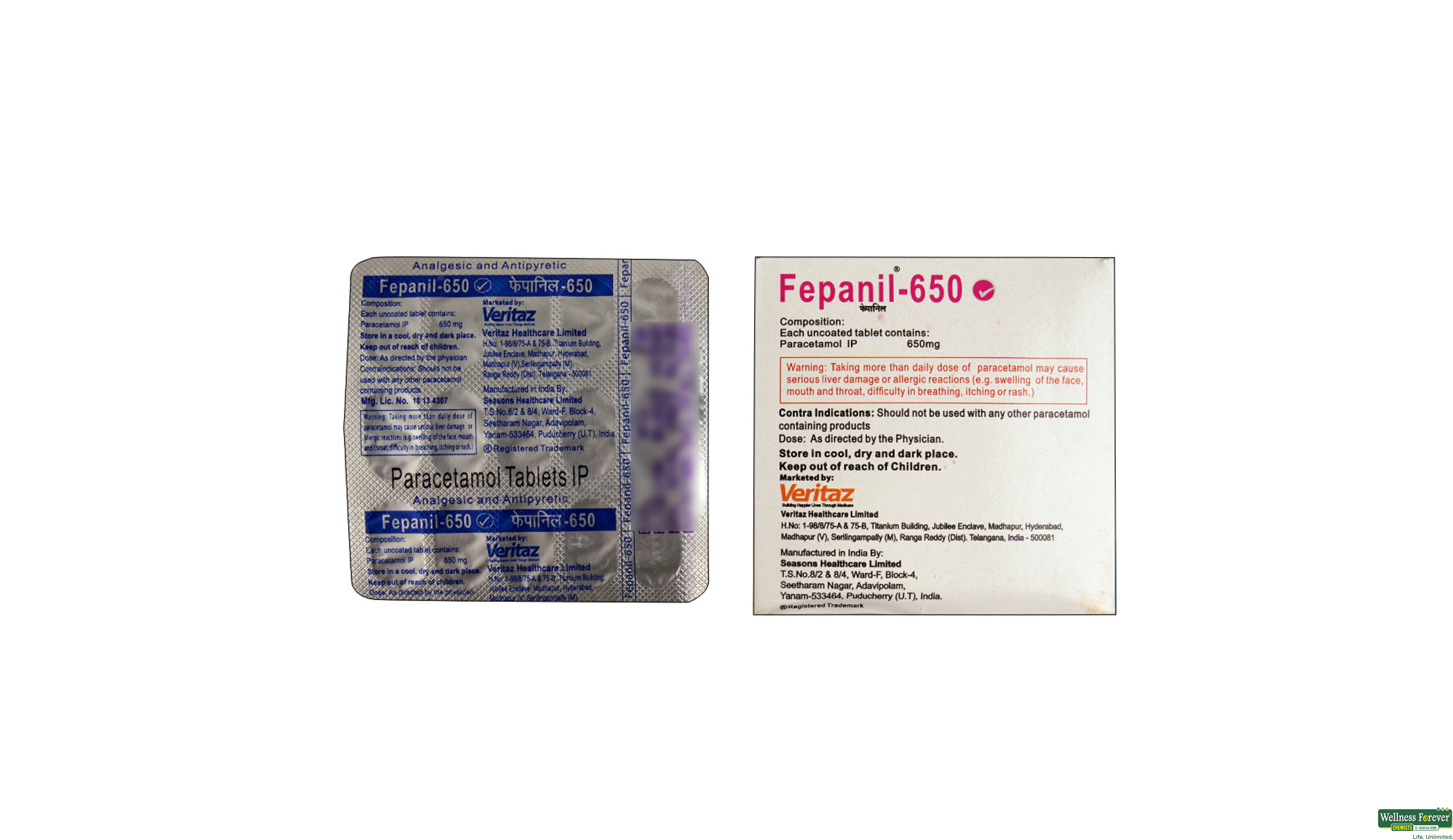 FEPANIL 650MG 15TAB- 2, 15TAB, 
