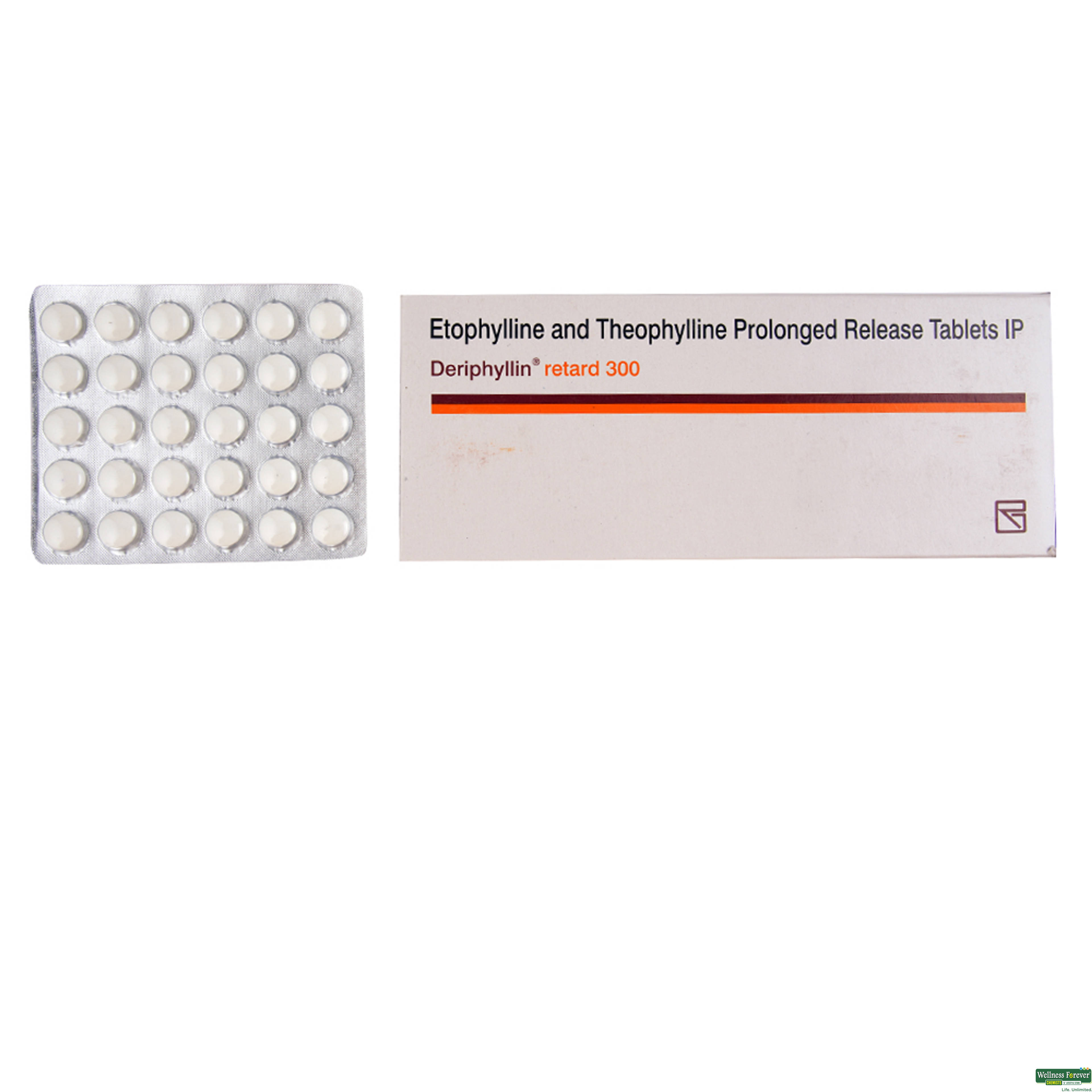 DERIPHYLLIN-RETARD 300MG 30TAB-image