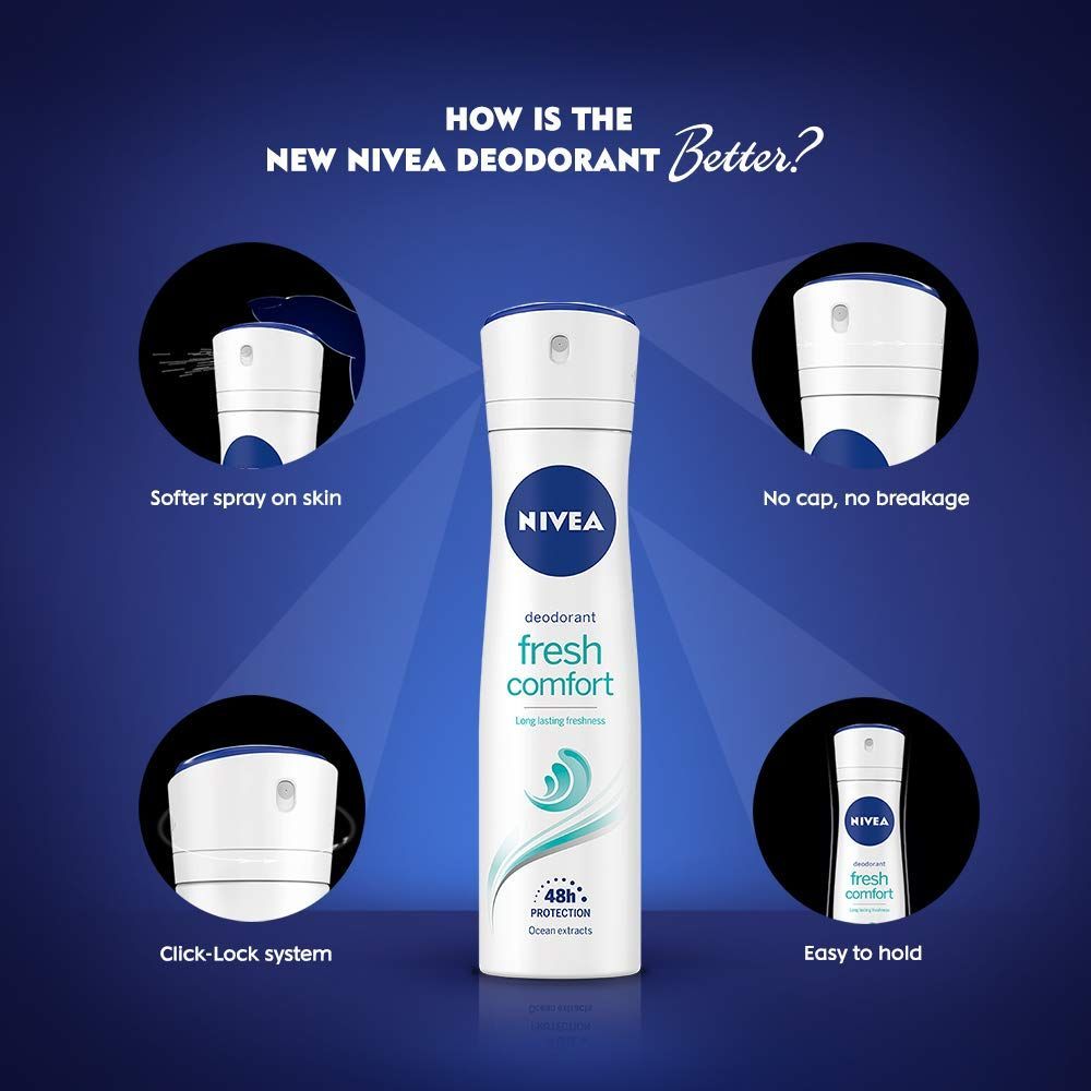 Buy Nivea Fresh Comfort Women Deodorant, 150 ml Online at Best Prices