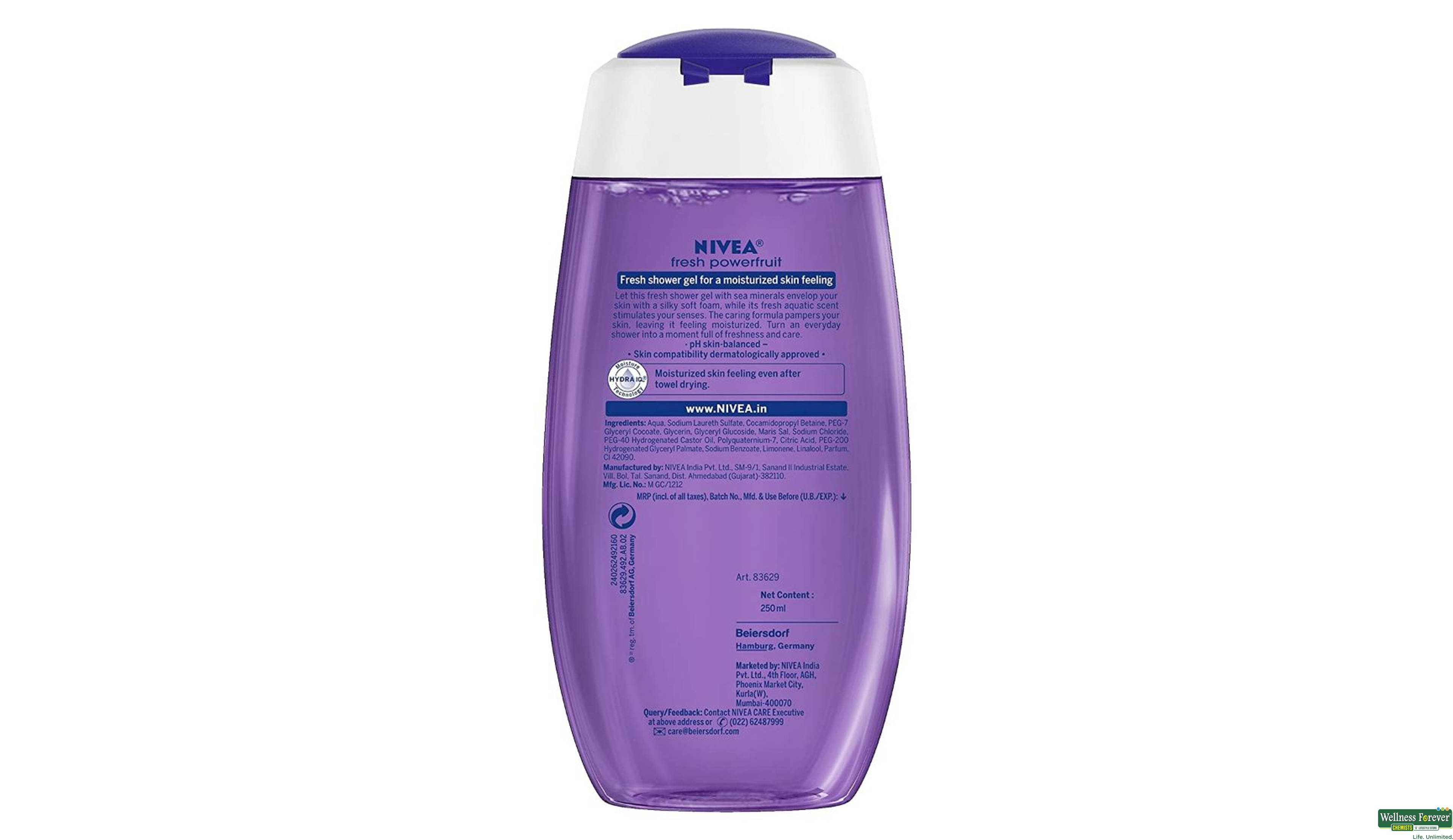 NIVEA S/GEL POWERFRUIT FRESH 250ML- 7, 250ML, 