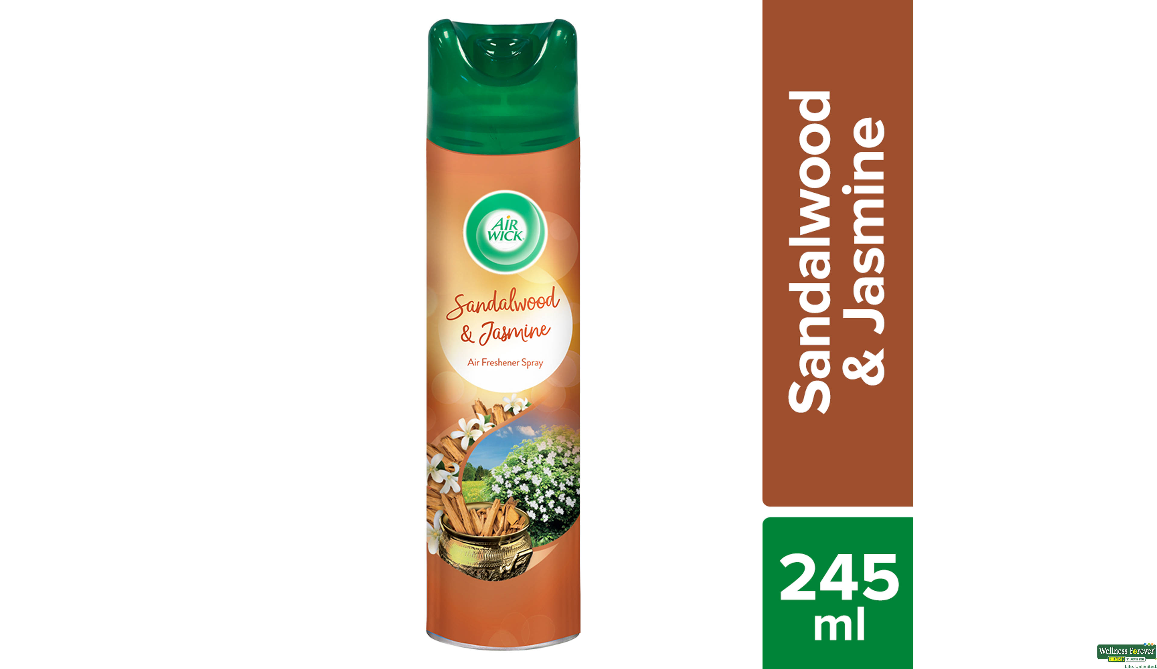 AIRWICK ROOM AIR FRESHENER SPRAY CHANDAN & MOGRA 245 ML- 1, 245ML, 