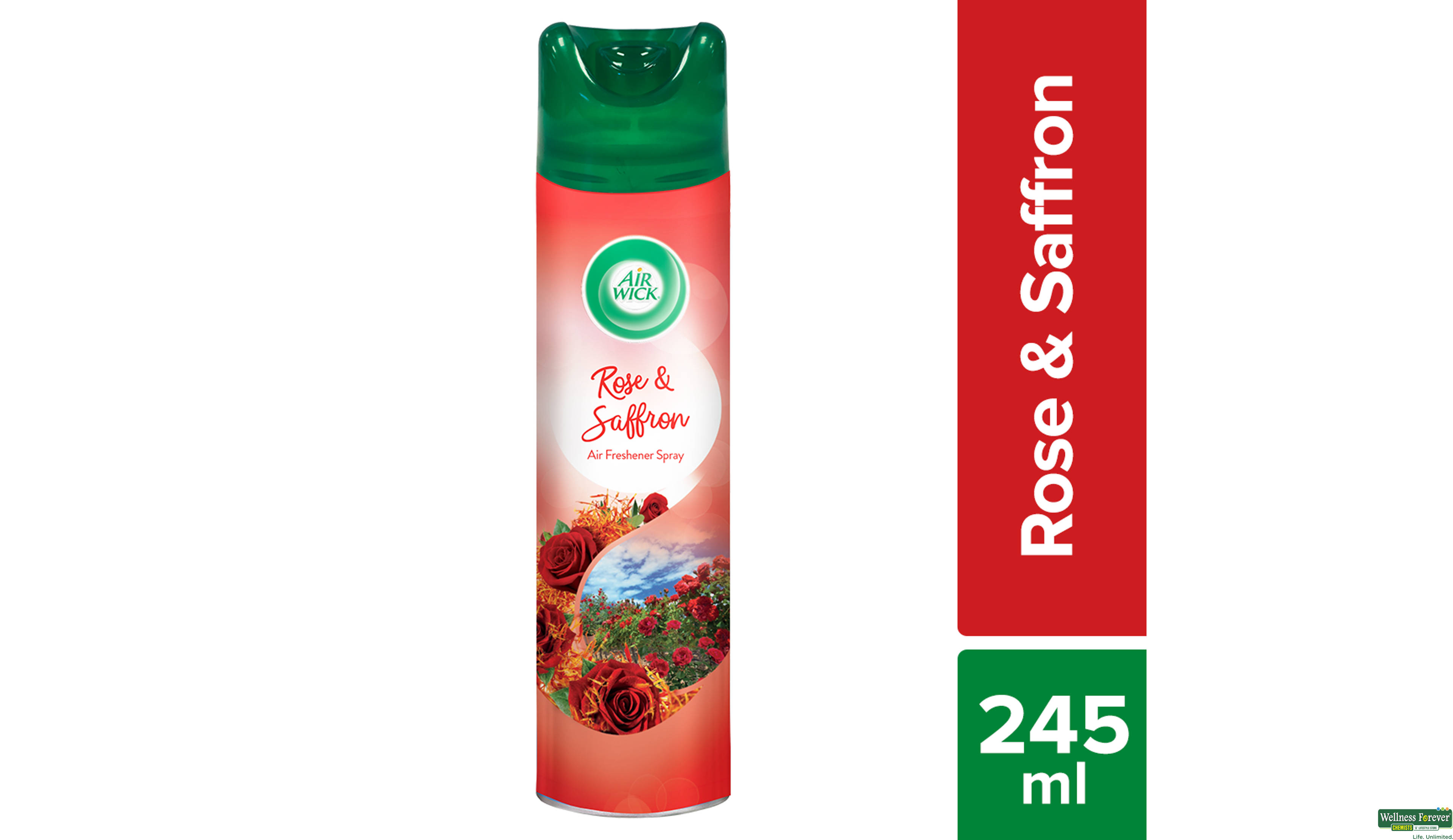 AIRWICK SPRAY ROSE/SAFFRON 245ML- 1, 245ML, null