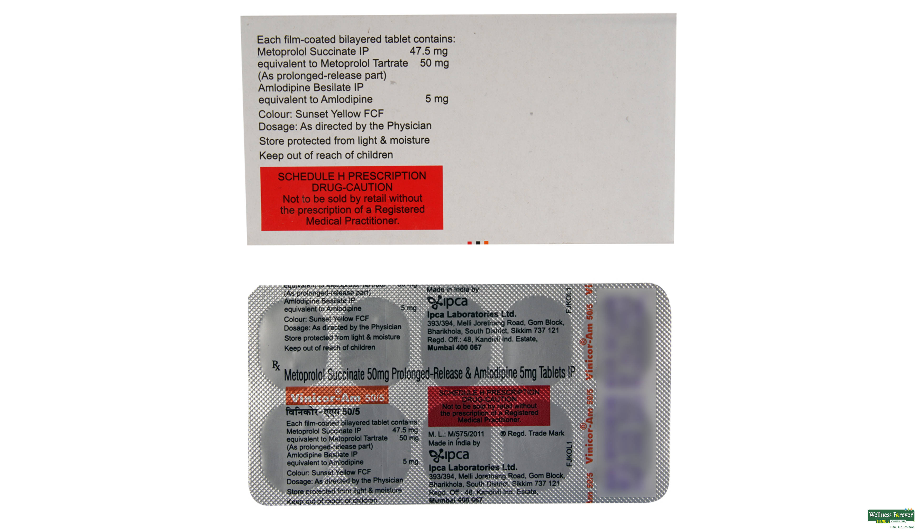 VINICOR-AM 50/5MG 10TAB- 2, 10TAB, 