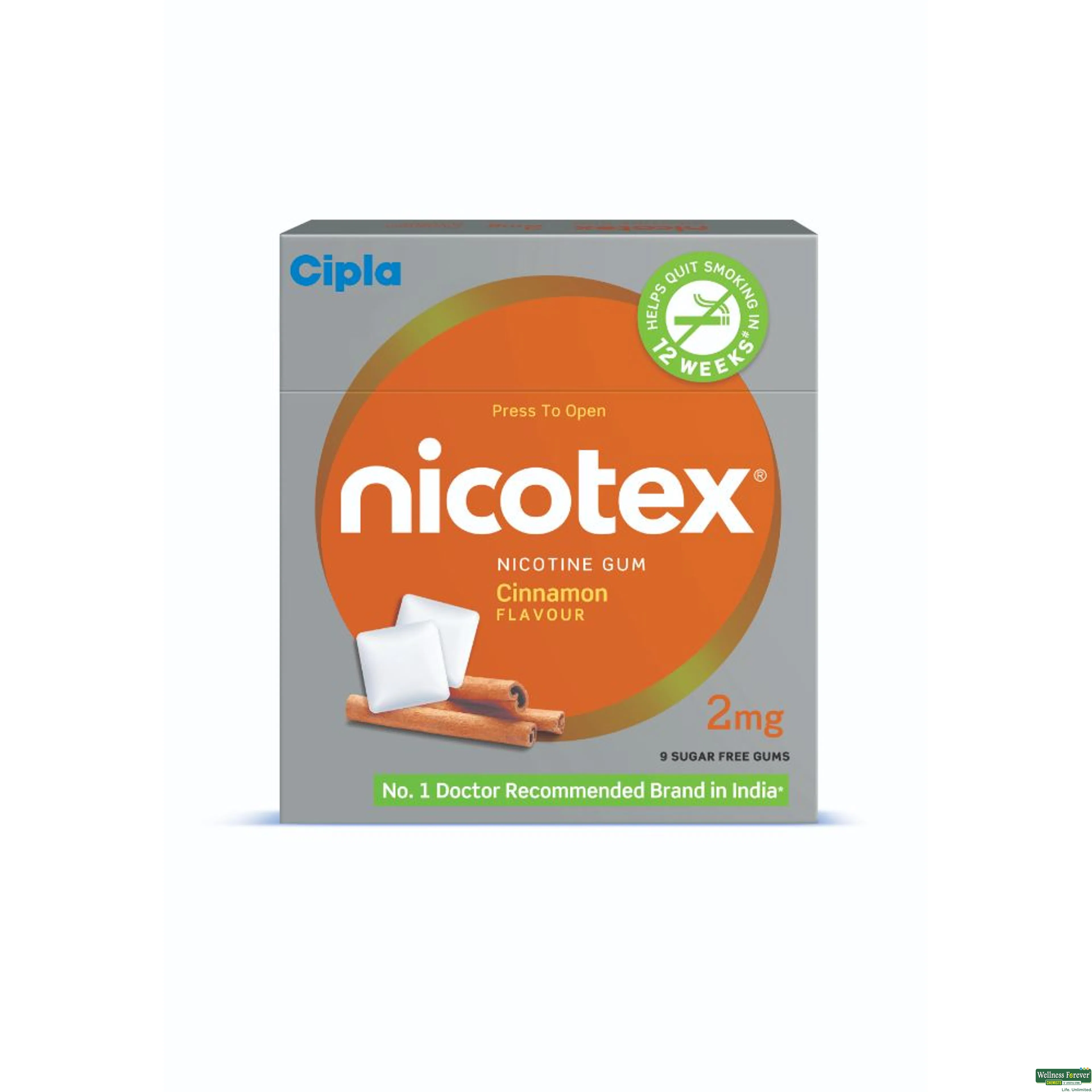 NICOTEX-CINNAMON S/F 2MG 9GUM-image