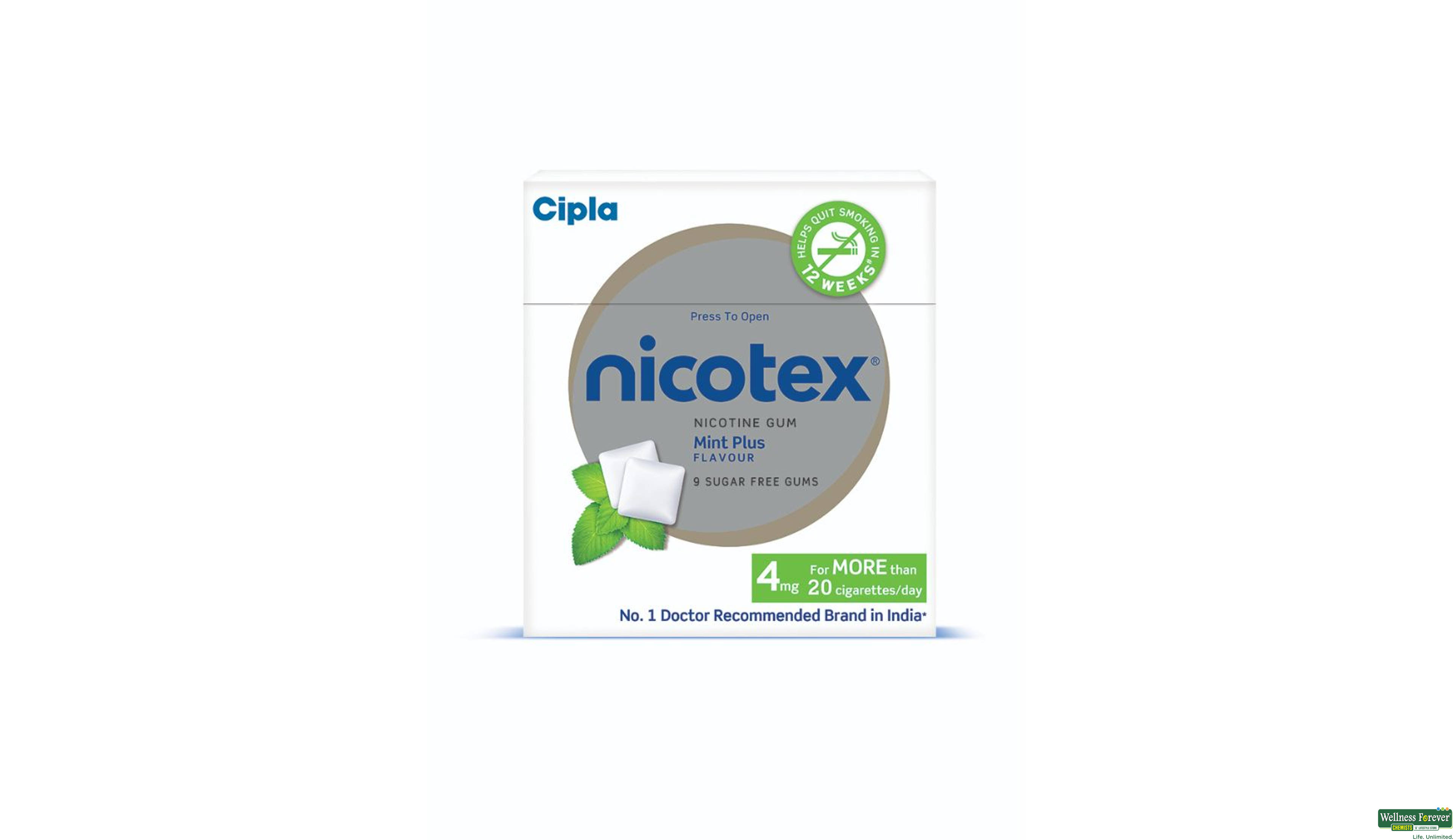 NICOTEX-MINT PLUS S/F 4MG 9GUM ##- 1, 9GUM, 