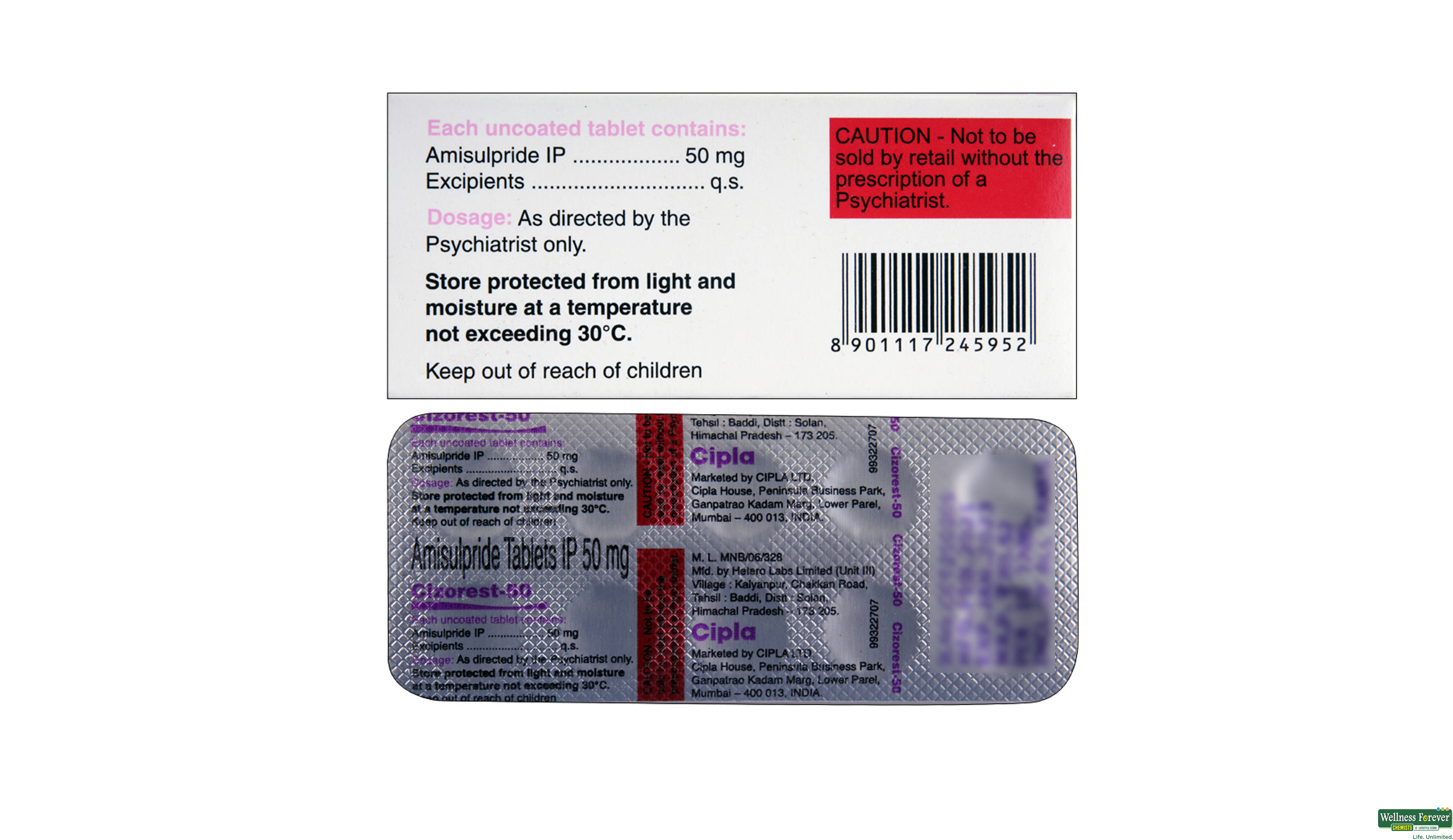 CIZOREST 50MG 10TAB- 2, 10TAB, 