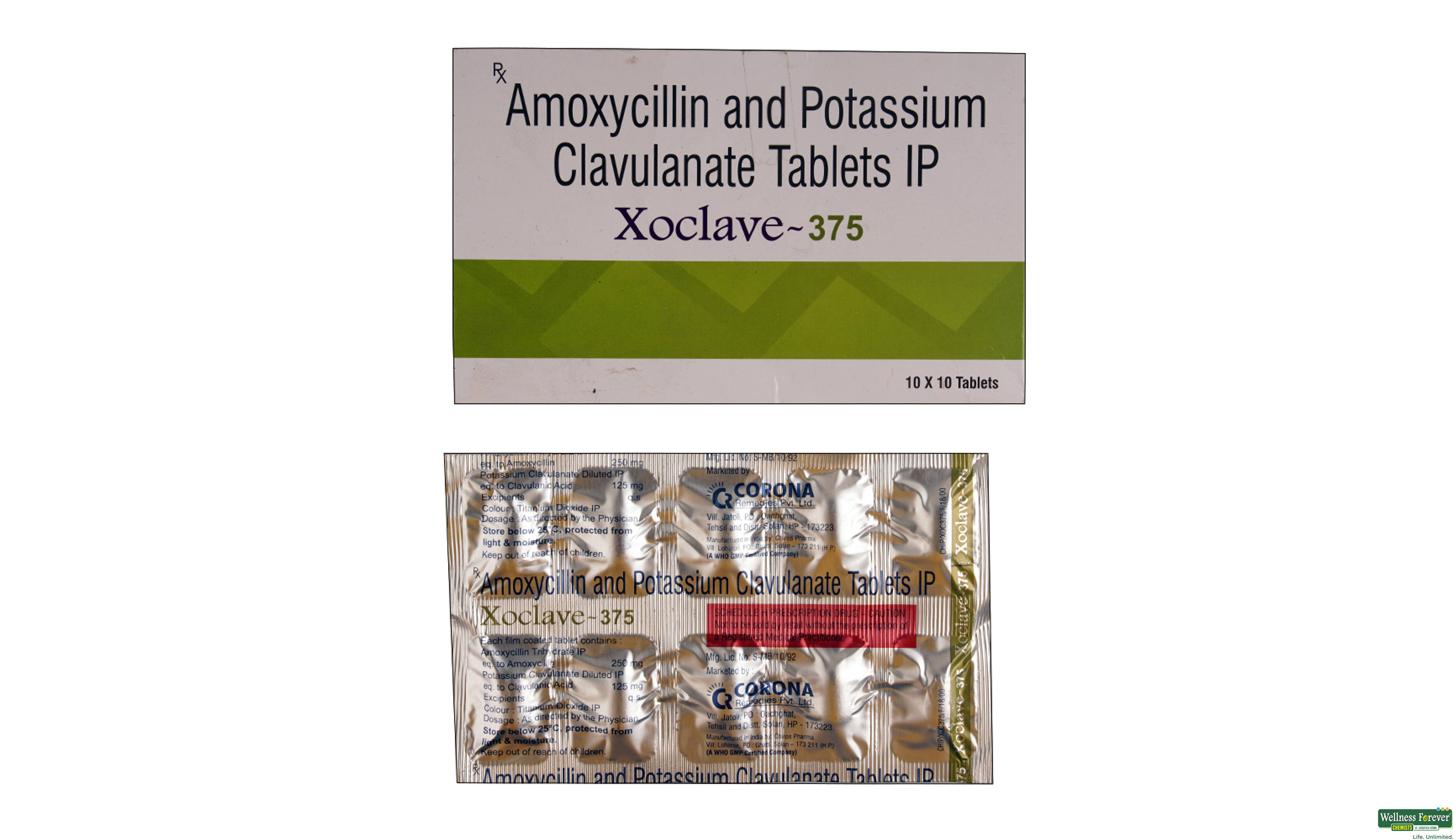 XOCLAVE 375MG 10TAB- 1, 10TAB, 