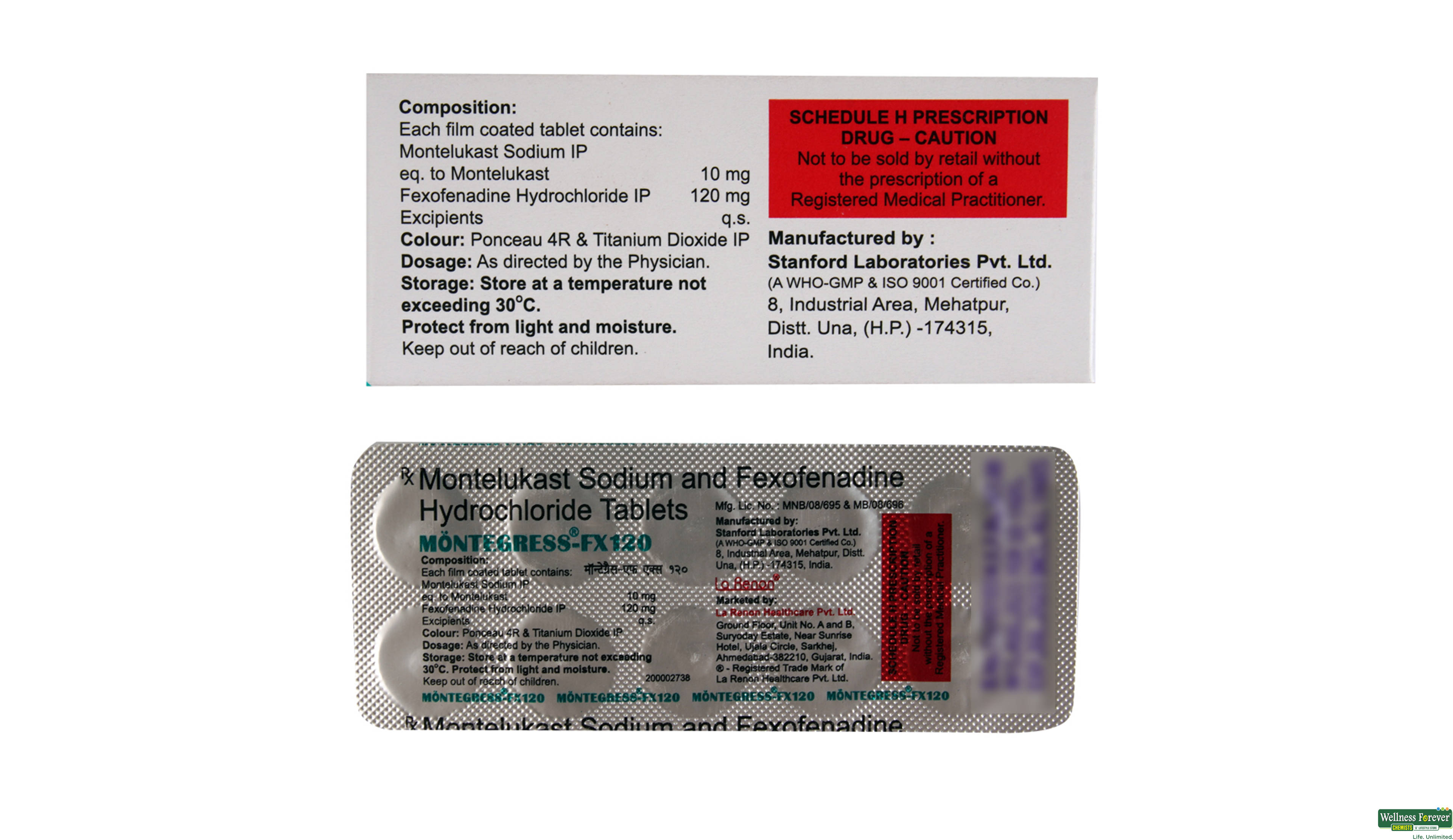 MONTEGRESS-FX 120MG 10TAB- 2, 10TAB, 