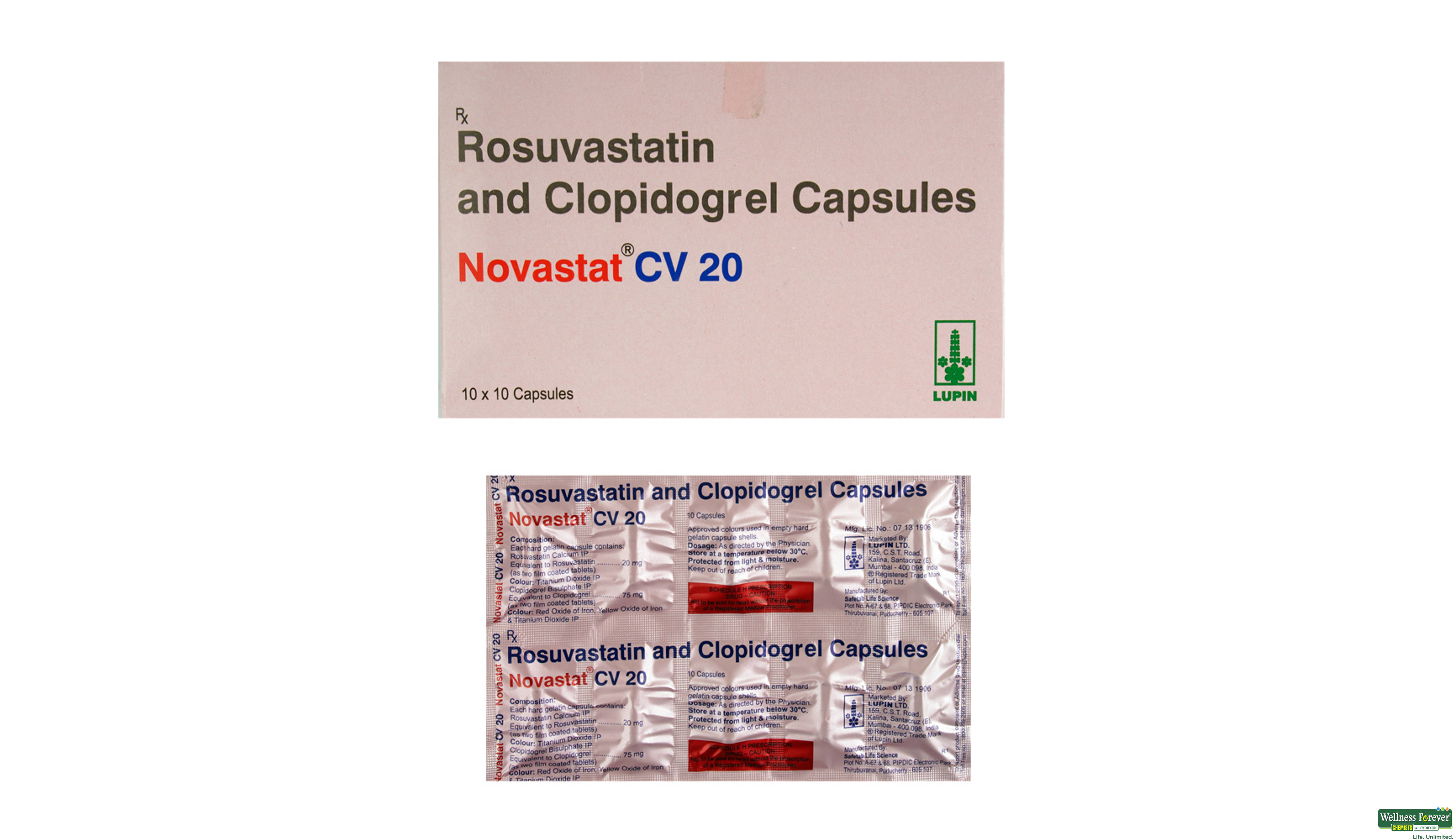 NOVASTAT-CV 20MG 10CAP- 1, 10TAB, 