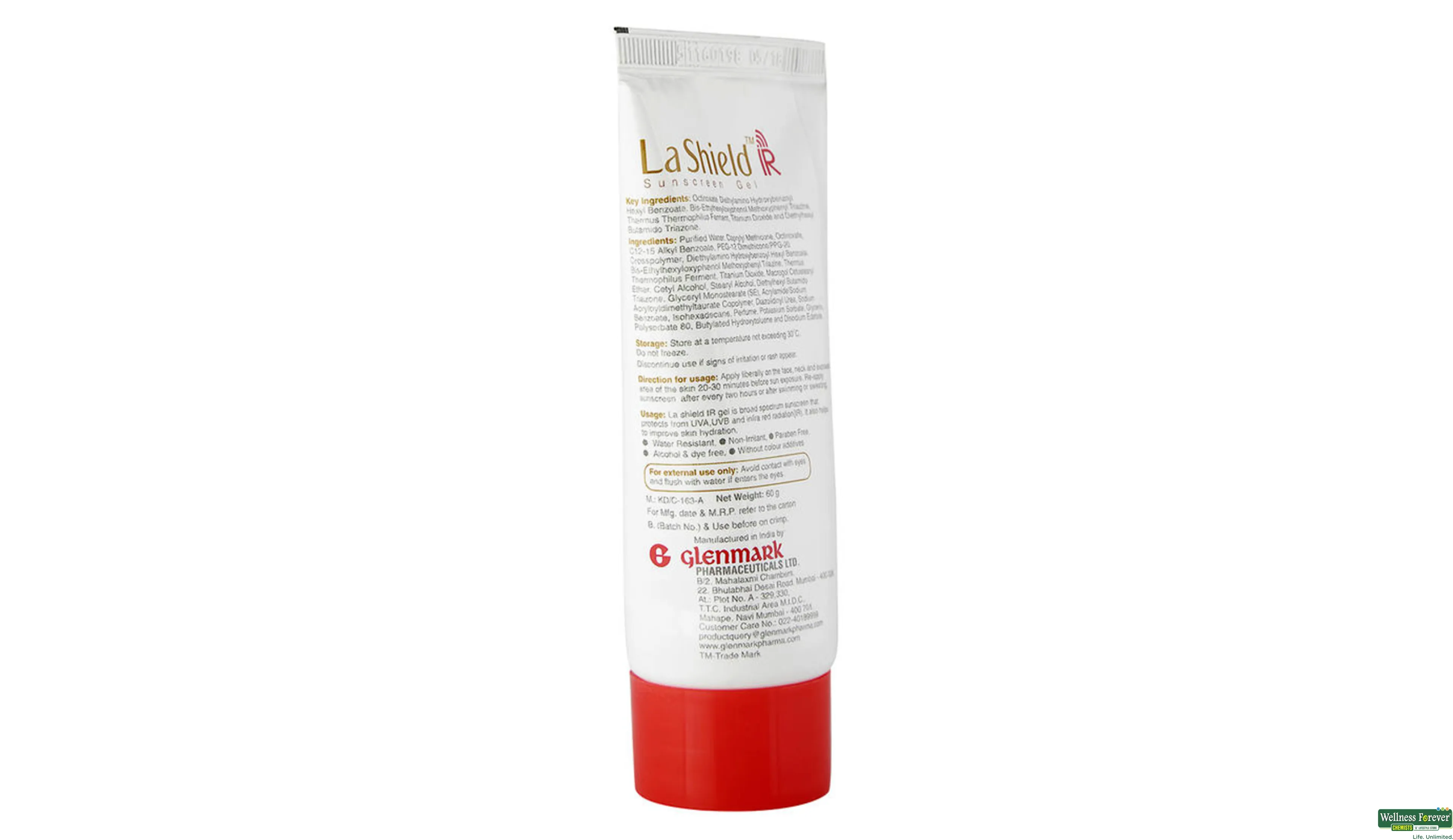 LA-SHIELD-IR SUNSCREEN SPF30 GEL 60GM- 2, 60GM, 