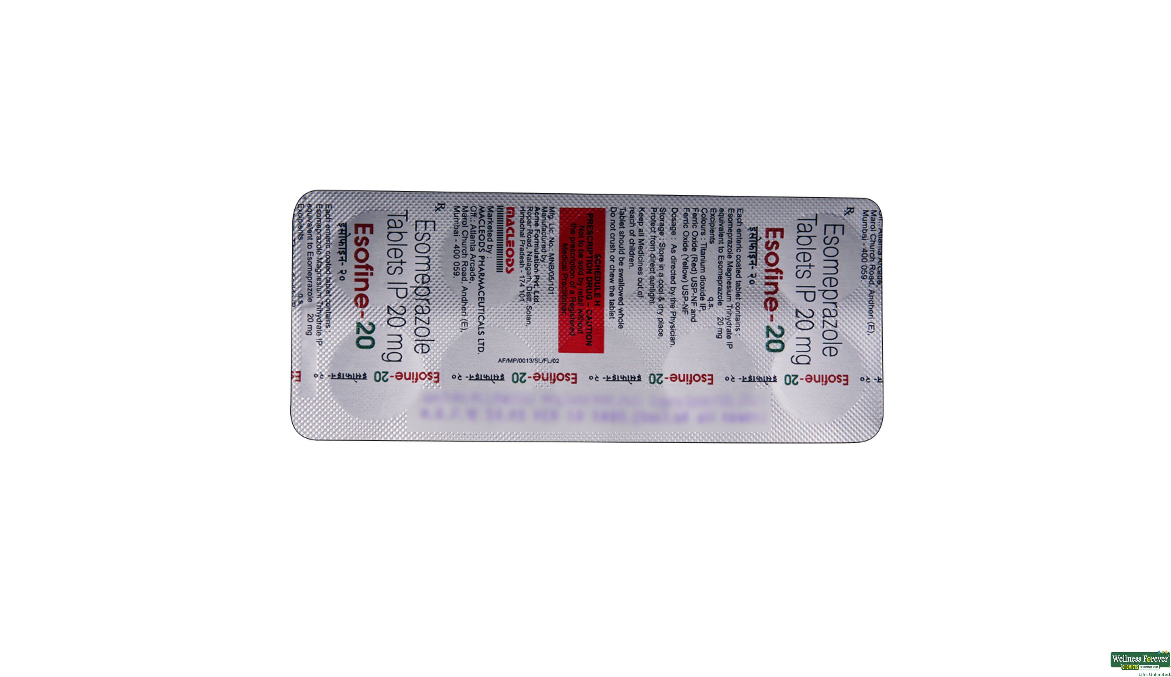 ESOFINE 20MG 10TAB- 2, 10TAB, 