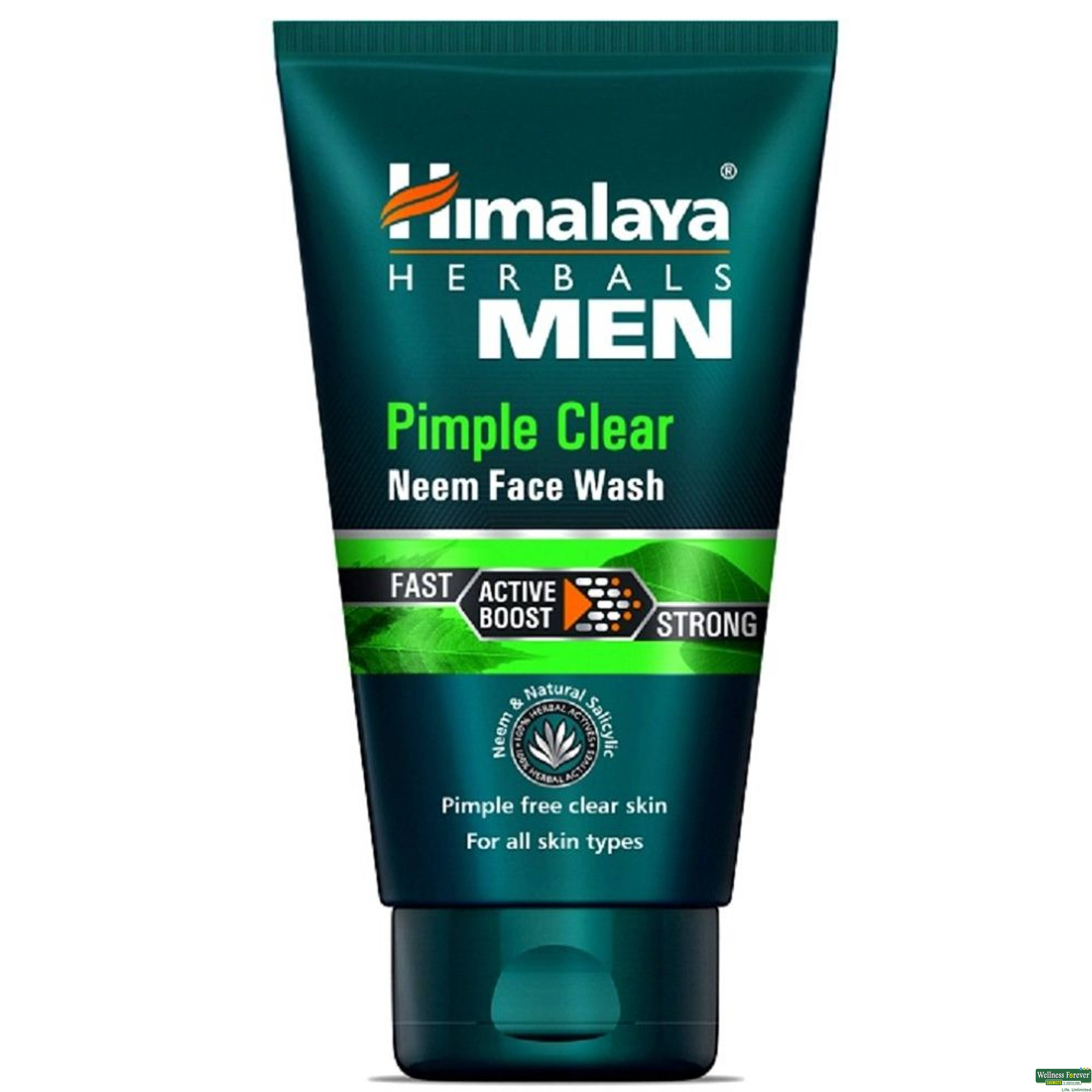 Himalaya Herbal Pimple Clear Neem Face Wash For Men, 50 ml-image