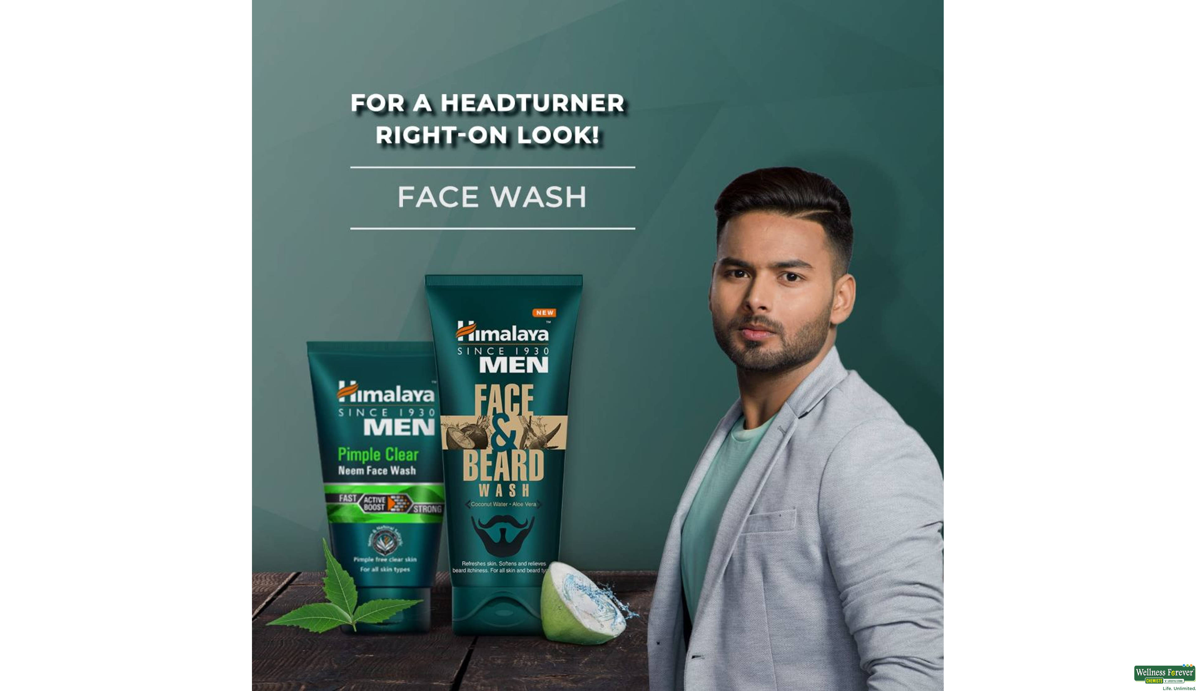 HIMA F/WASH MEN PIMPLE CLEAR NEEM 50ML- 5, 50ML, 