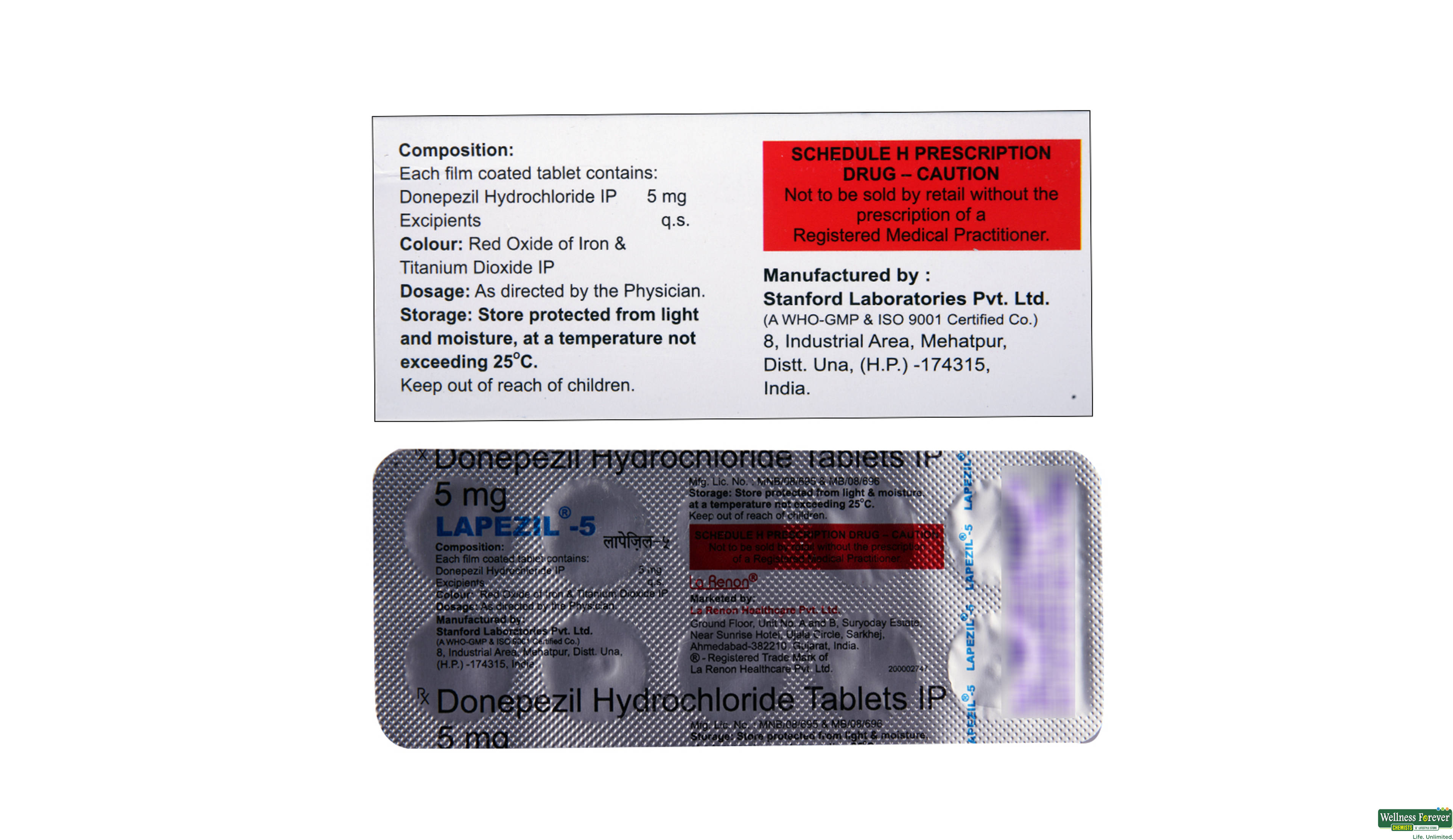 LAPEZIL 5MG 10TAB- 2, 10TAB, 