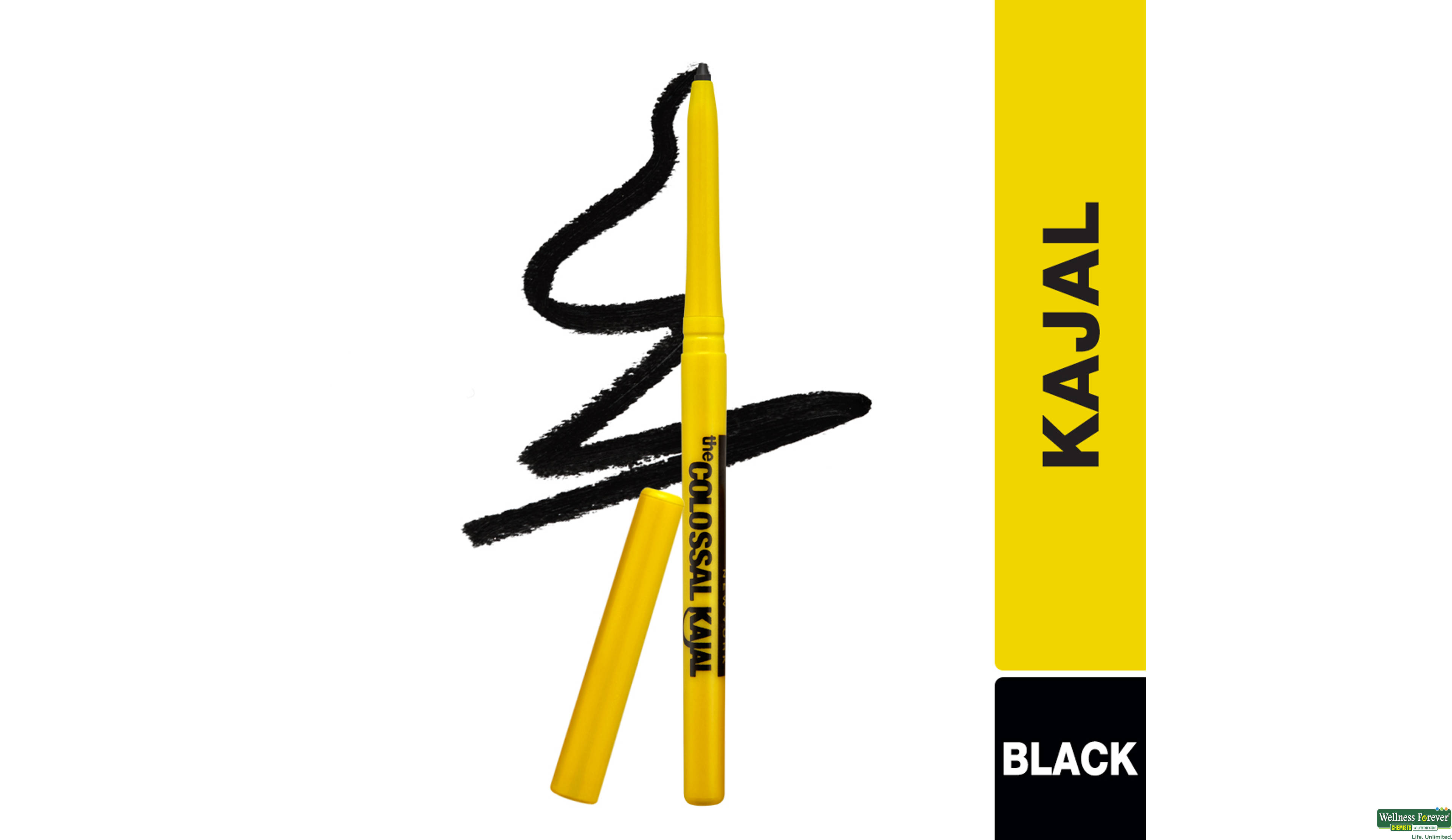 MAYBELLINE E/KAJAL SUPER BLACK 0.35GM- 1, 0.35GM, 
