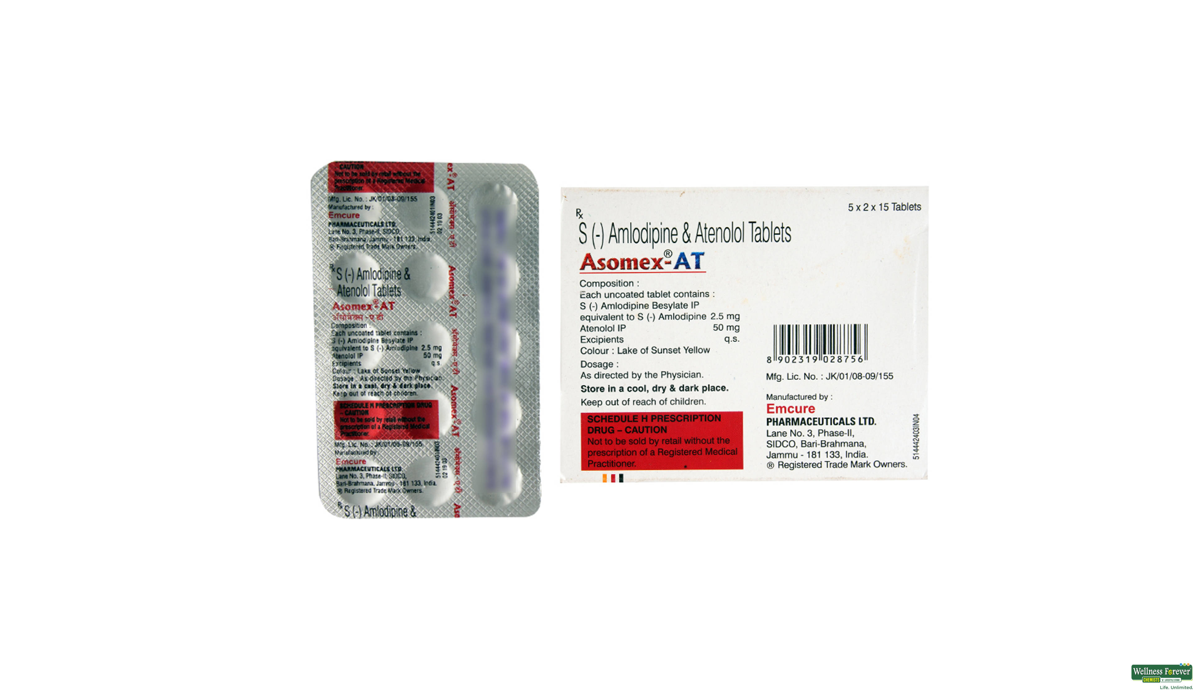 ASOMEX-AT 2.5MG 15TAB- 2, 15TAB, 