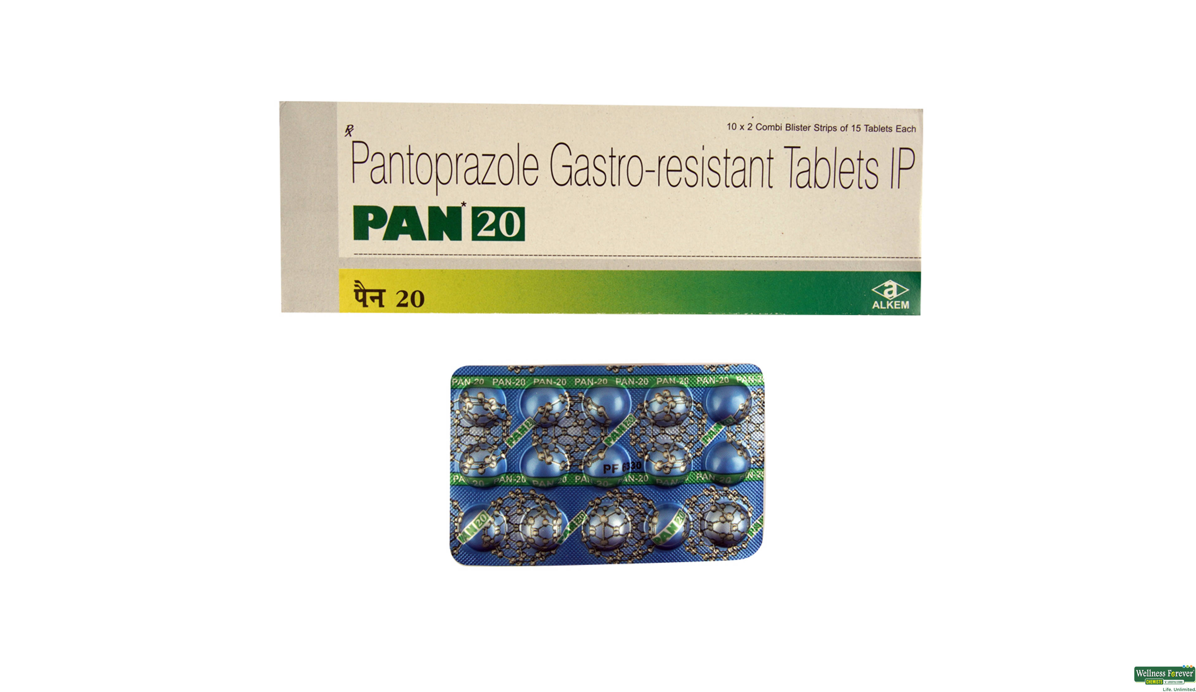 PAN 20MG 15TAB- 1, 15TAB, 