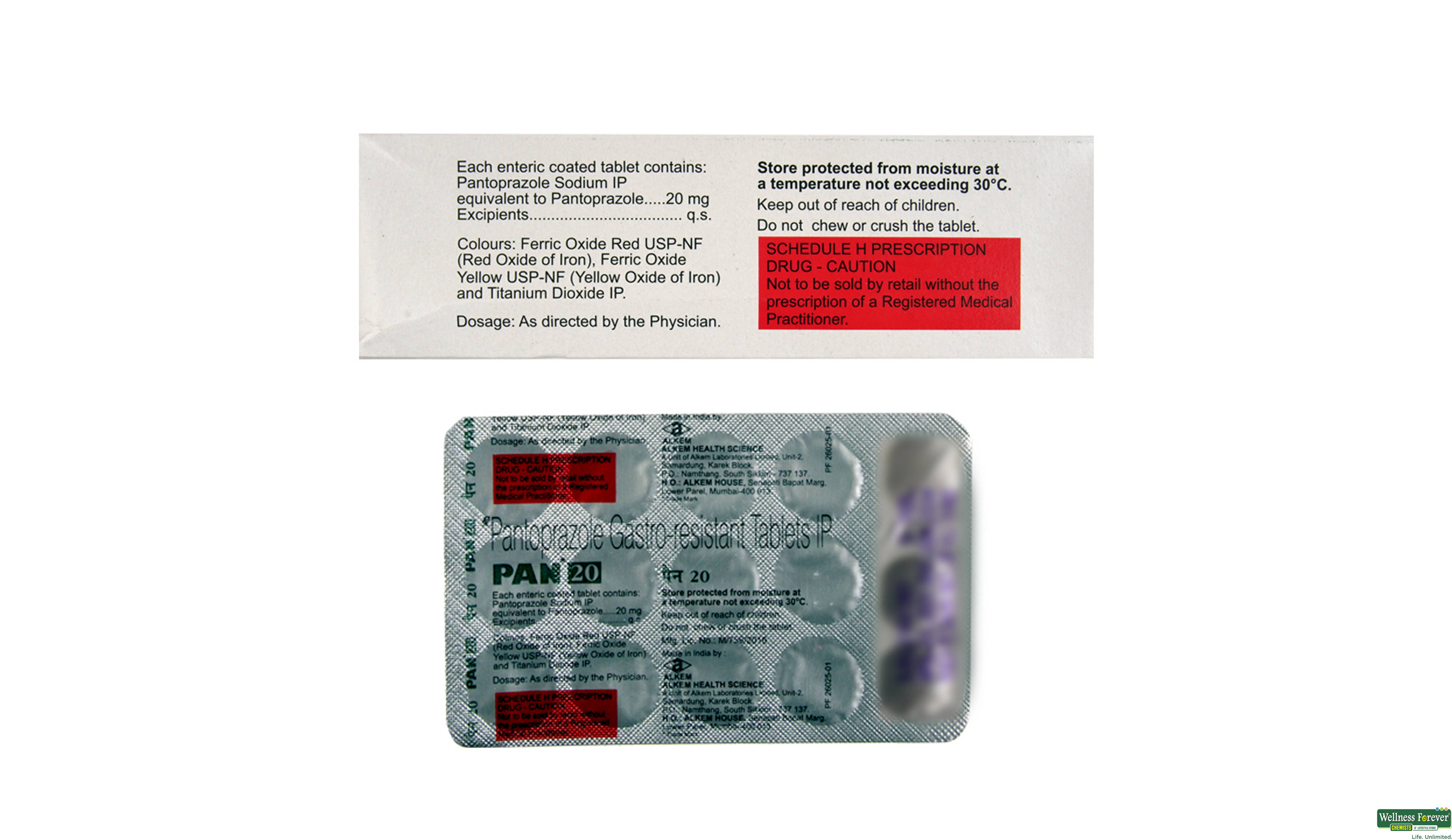 PAN 20MG 15TAB- 2, 15TAB, 