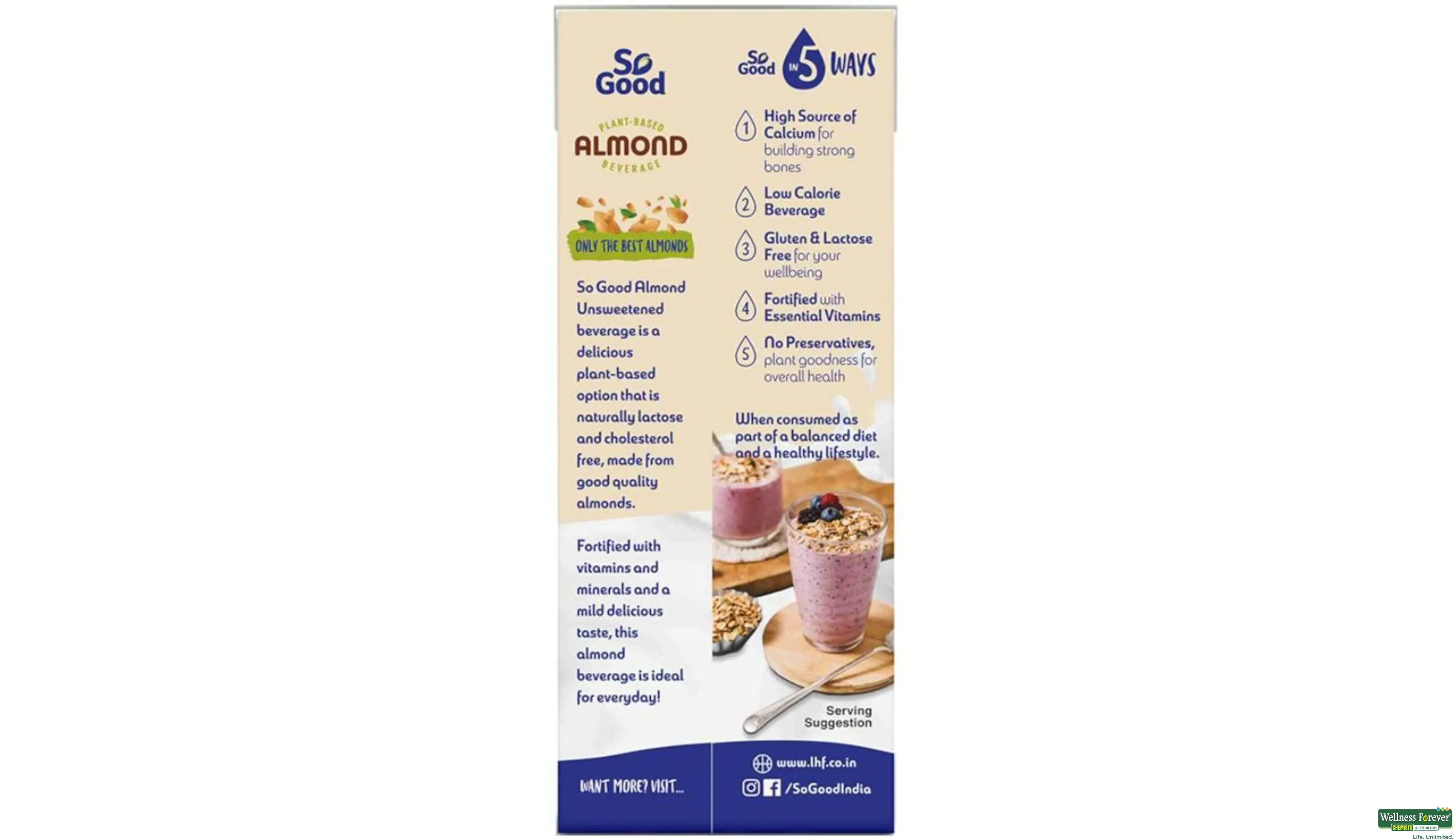 SO GOOD ALMOND NATURAL UNSWEETND 200ML- 2, 200ML, null