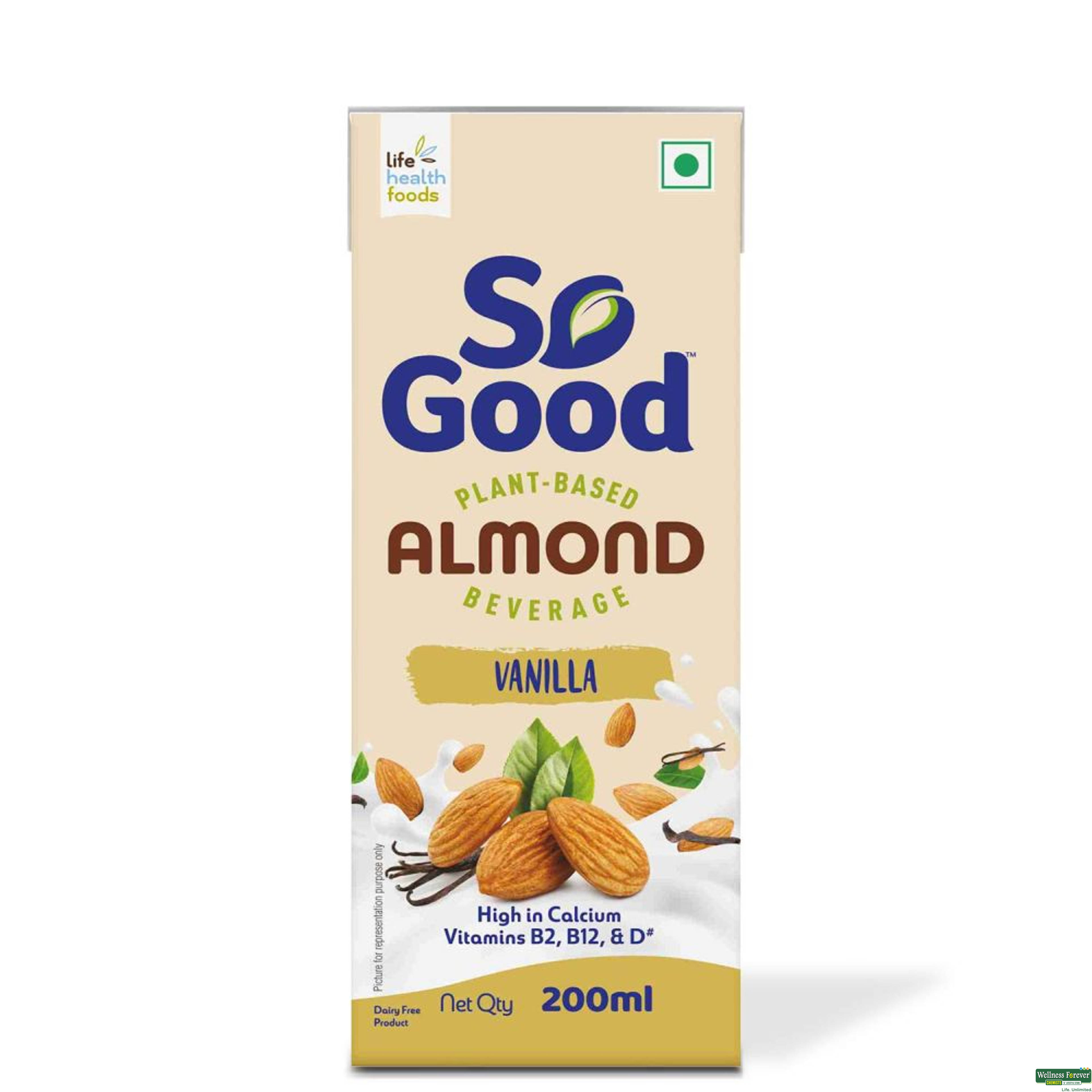 So Good Almond Vanilla Plant Based Beverage, 200 ml-image