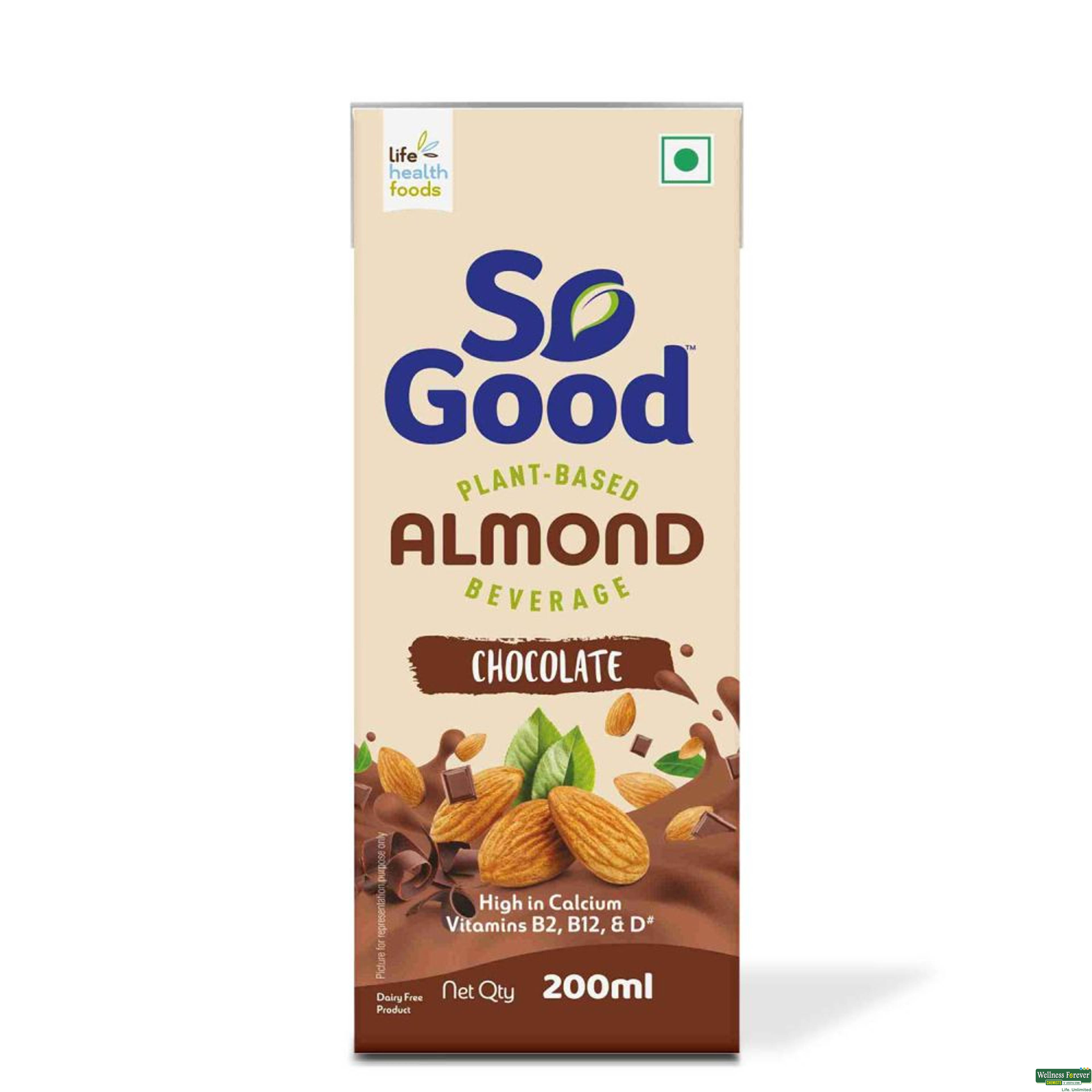 So Good Almond Fresh Milk, Chocolate Flavour, 200 ml-image