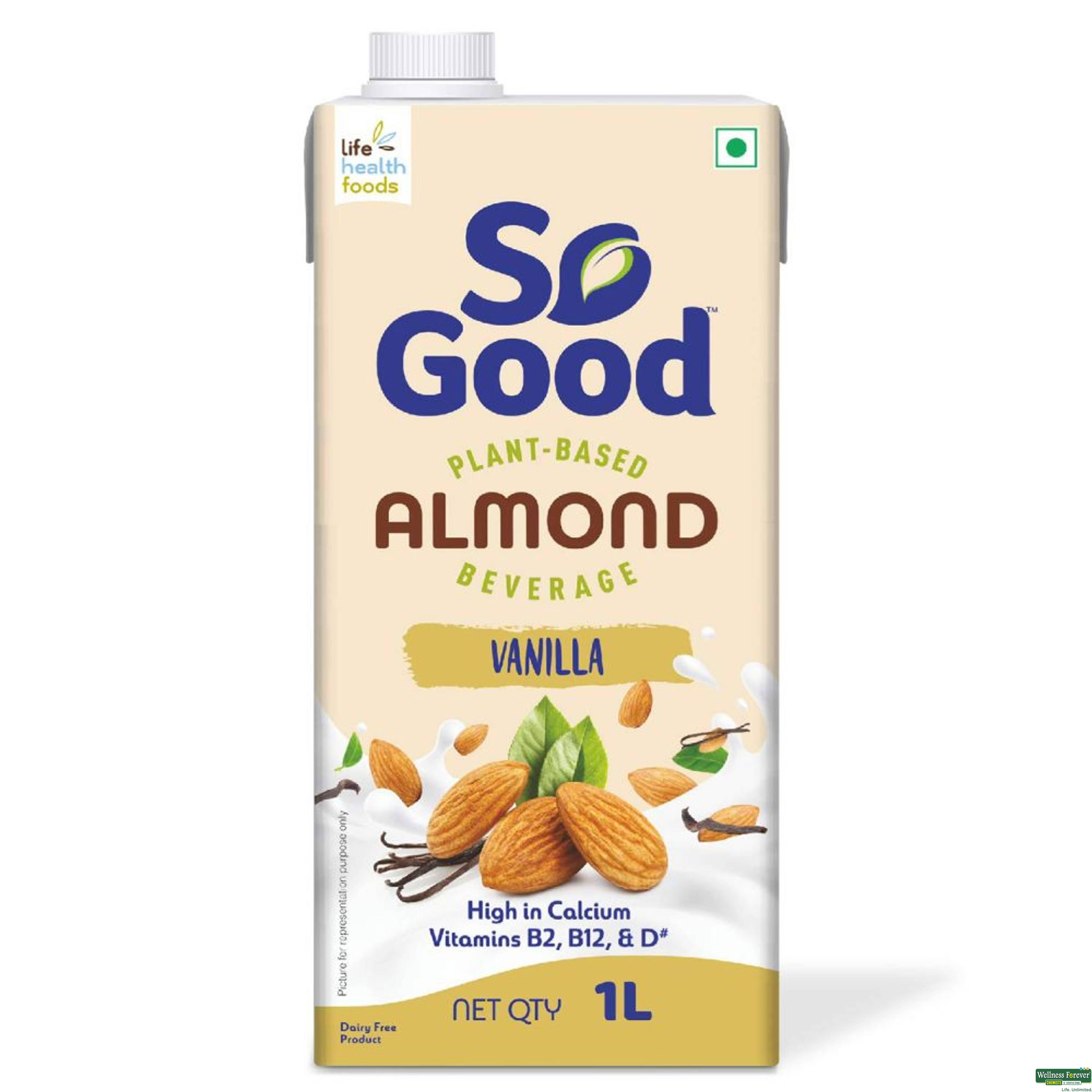 So Good Almond Vanilla Plant Based Beverage, 1 ltr-image