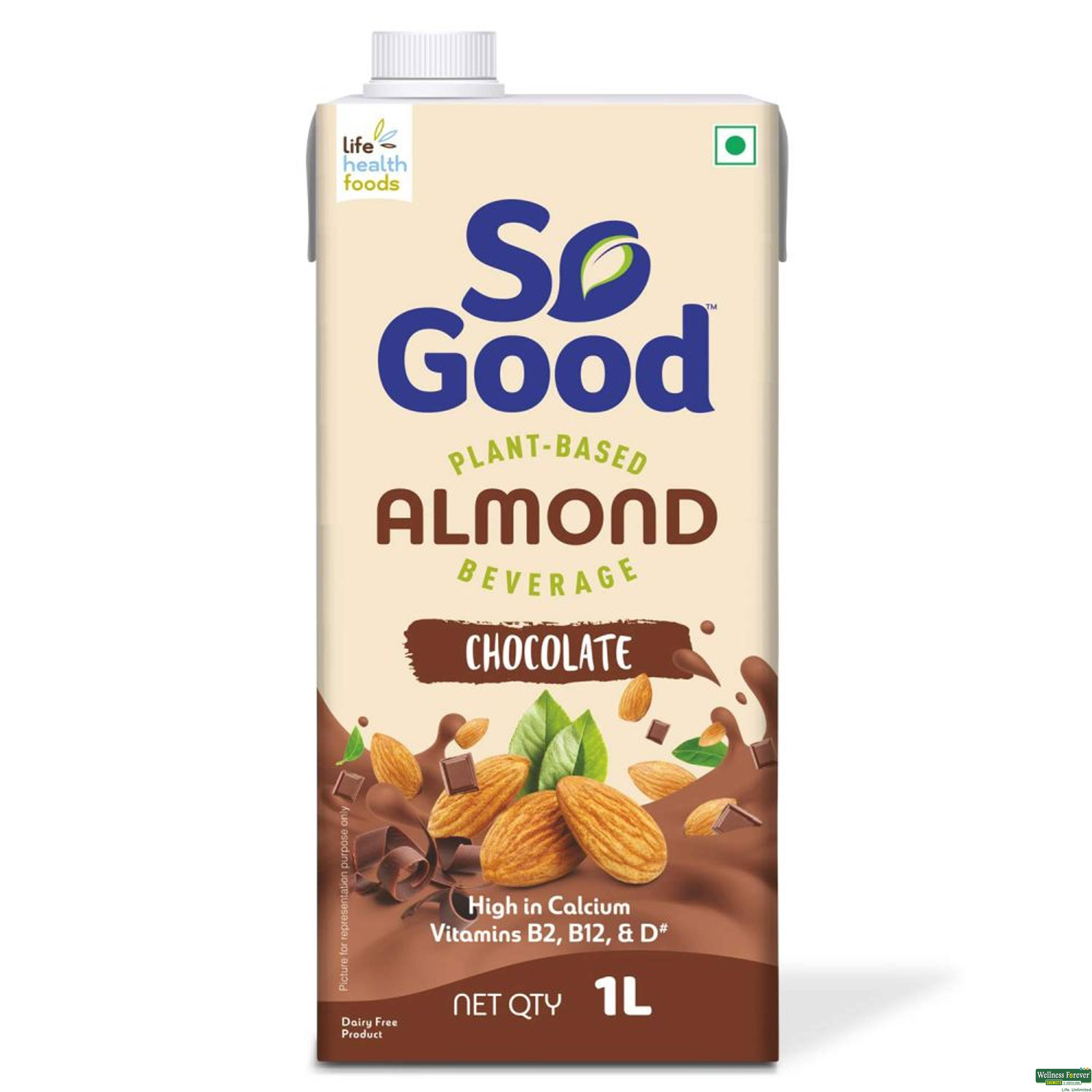 So Good Almond Fresh Milk, Chocolate Flavour, 1 ltr-image