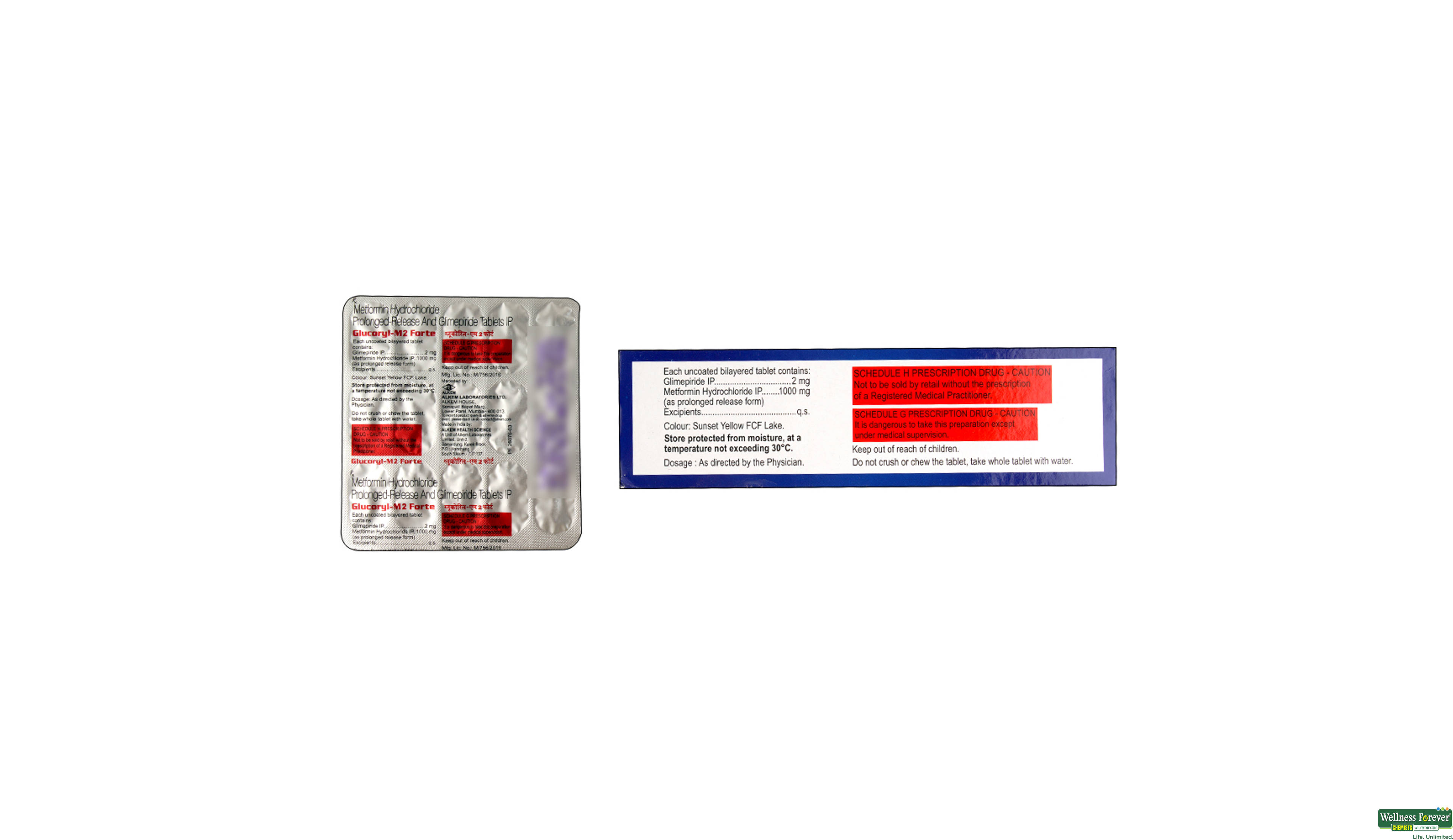 GLUCORYL-M2 FORTE 15TAB- 2, 15TAB, 
