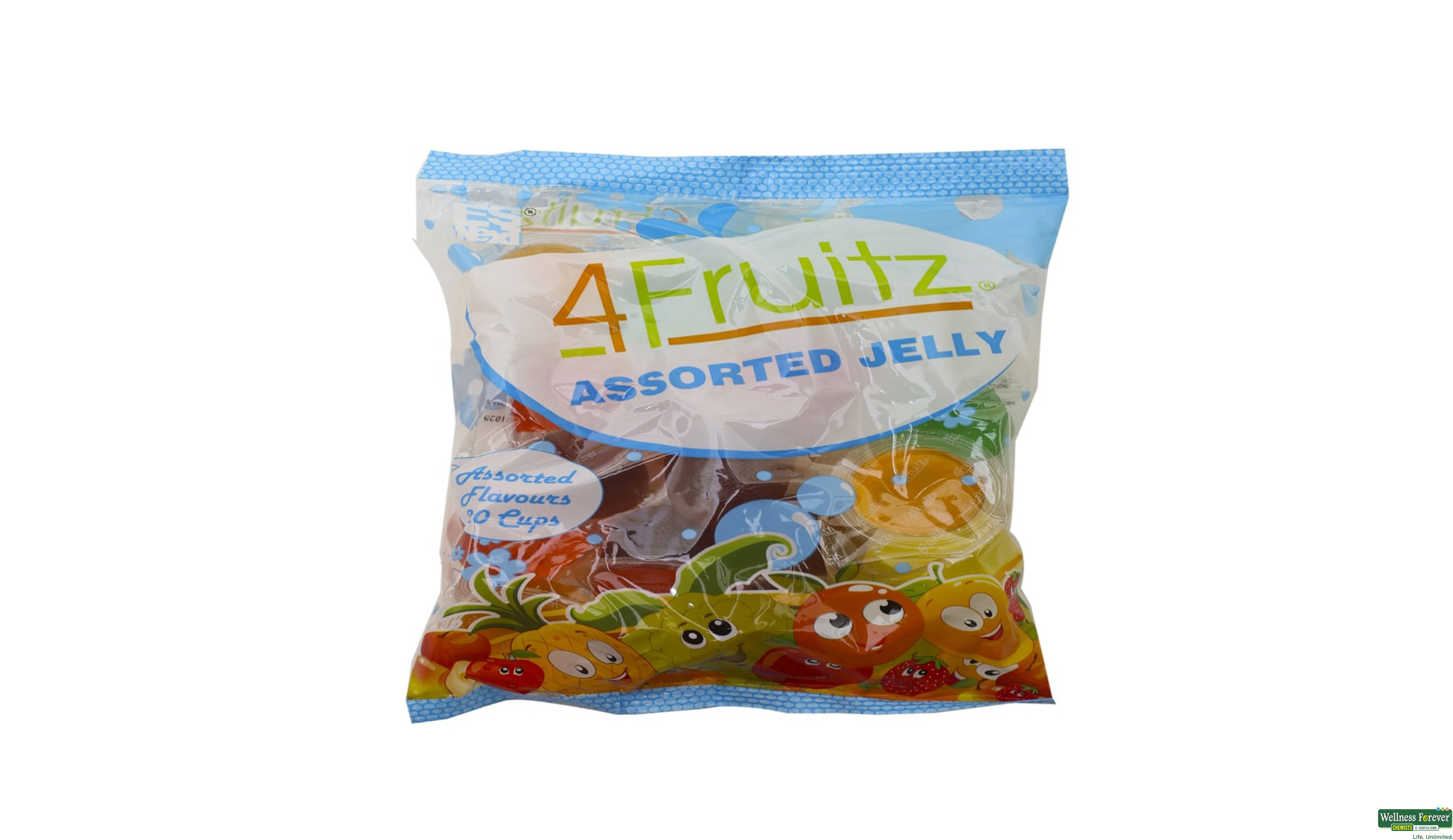 4FRUITS ASSORTED JELLY 300GM- 1, 300GM, 