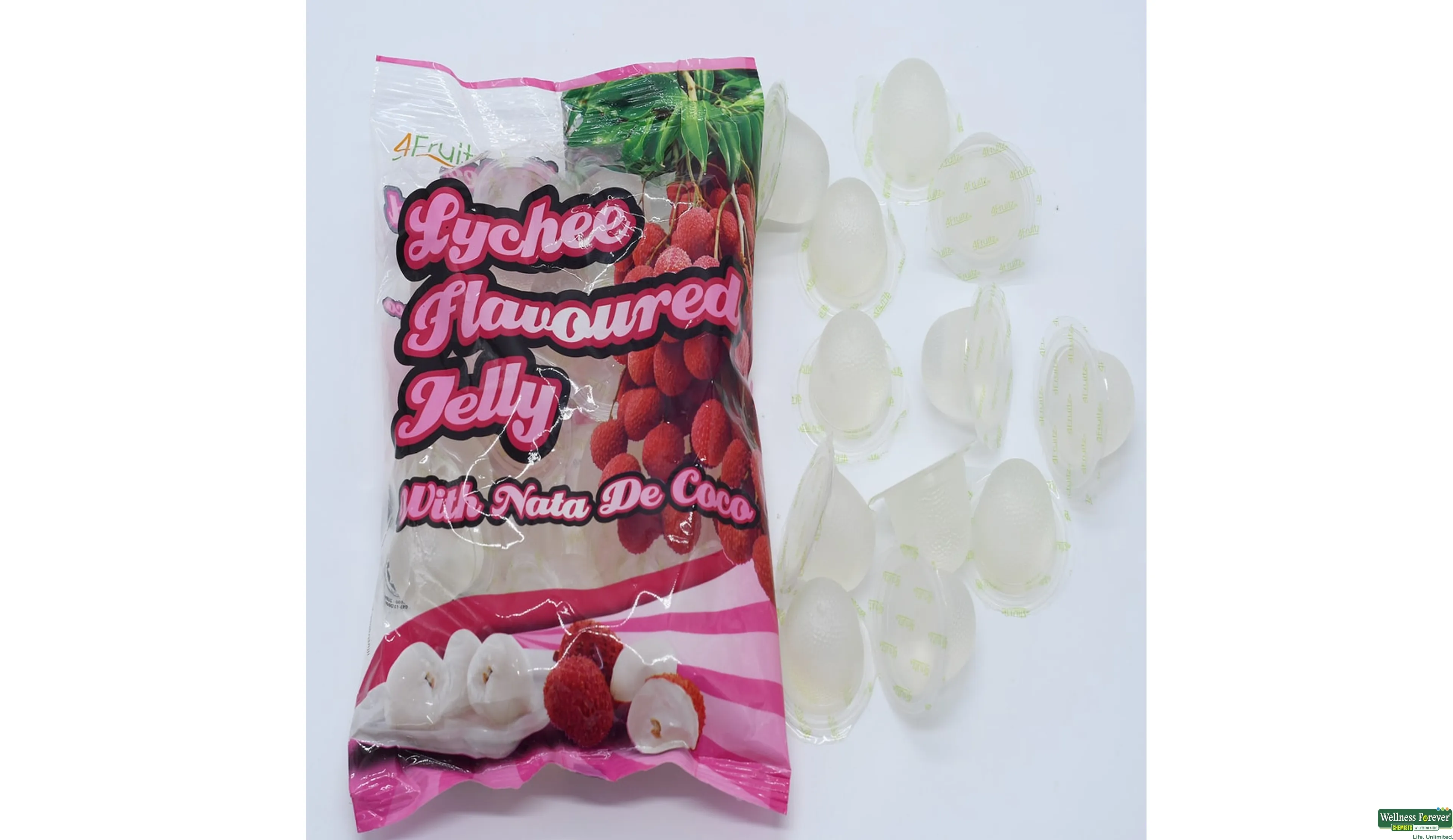 4FRUITZ LYCHEE JELLY 300GM- 2, 300GM, 