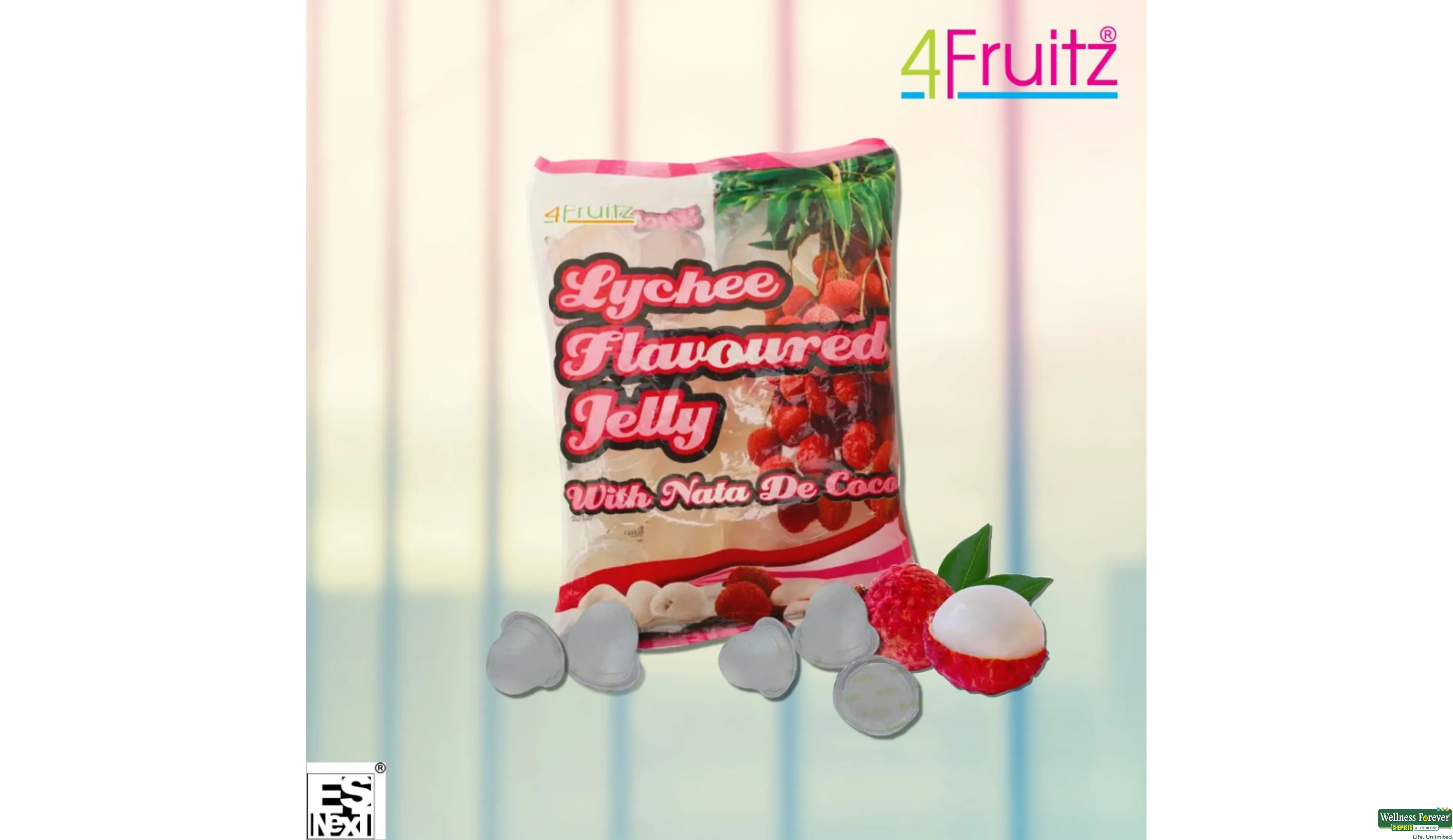 4FRUITZ LYCHEE JELLY 300GM- 3, 300GM, 