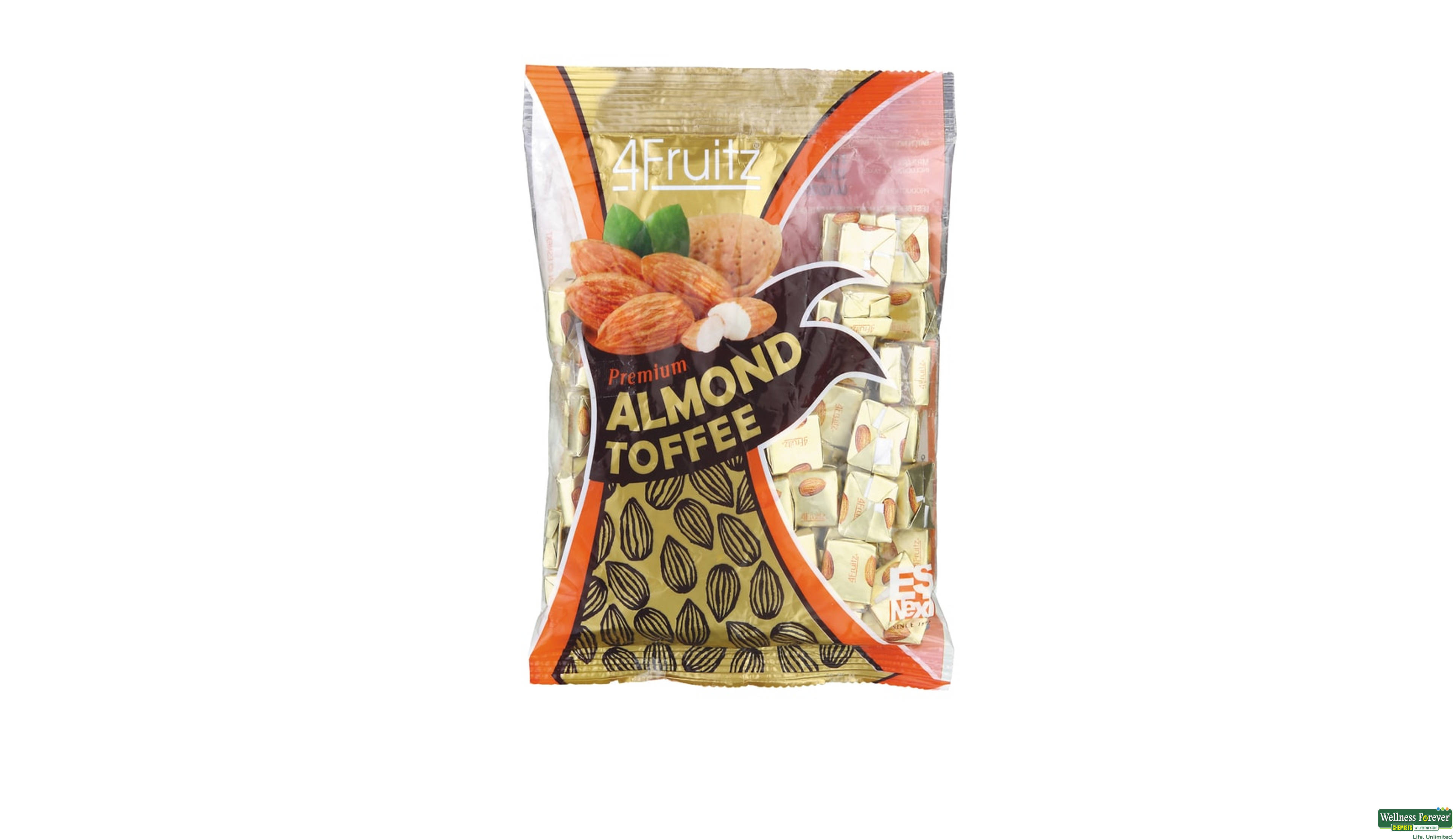 4FRUITZ ALMOND TOFFEE 200GM- 1, 200GM, 