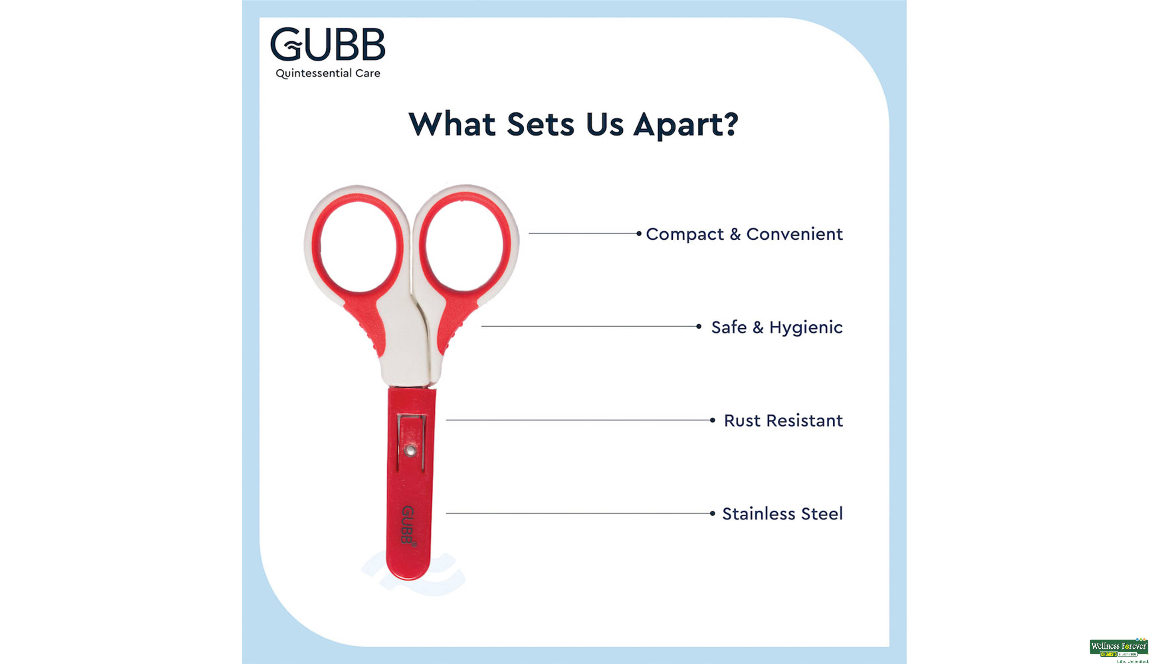 GUBB SAFETY SCISSOR 1PC- 5, 1PC, 