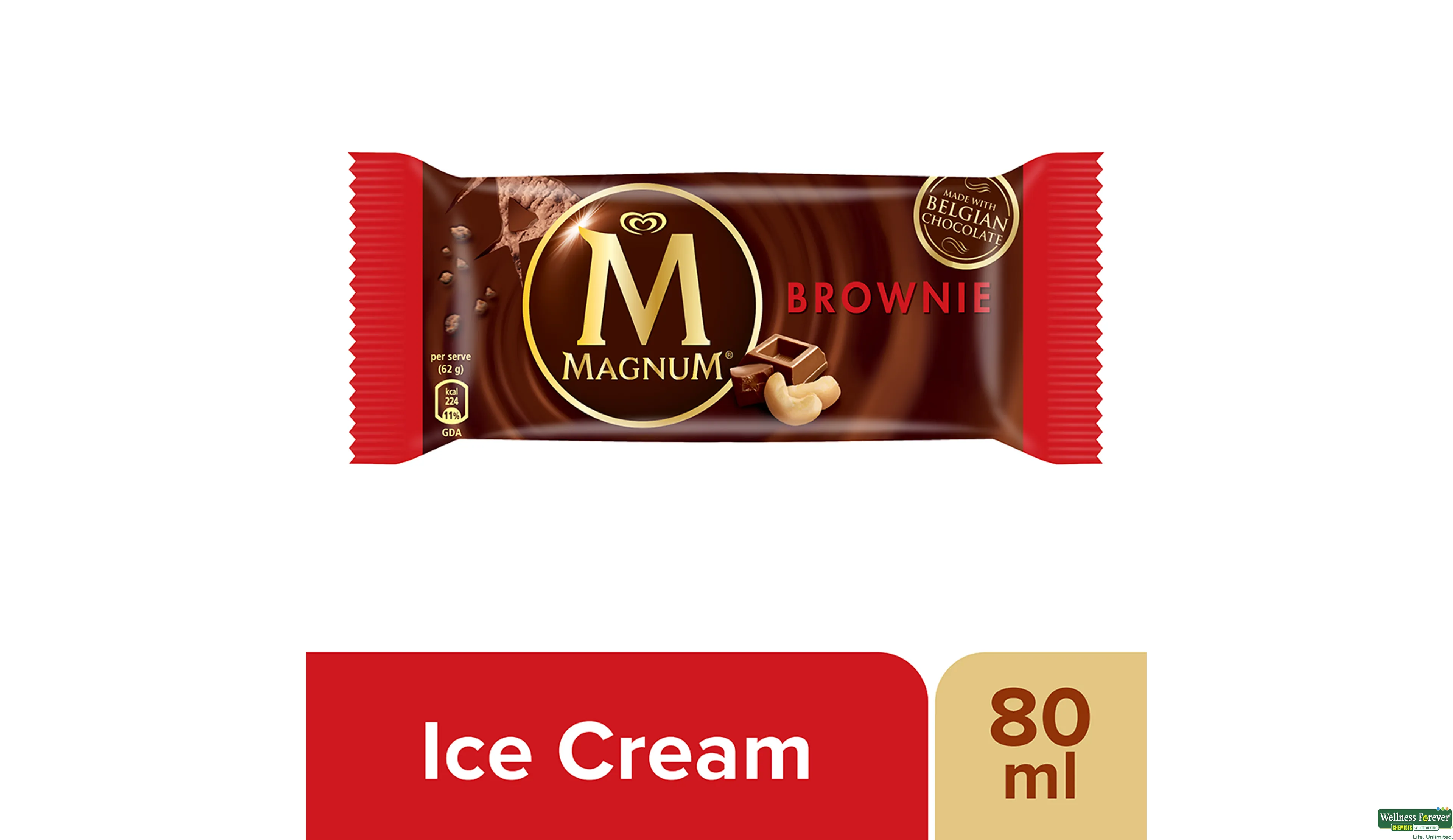 MAGNUM I/C STICK BROWNIE 70GM- 5, 70GM, 