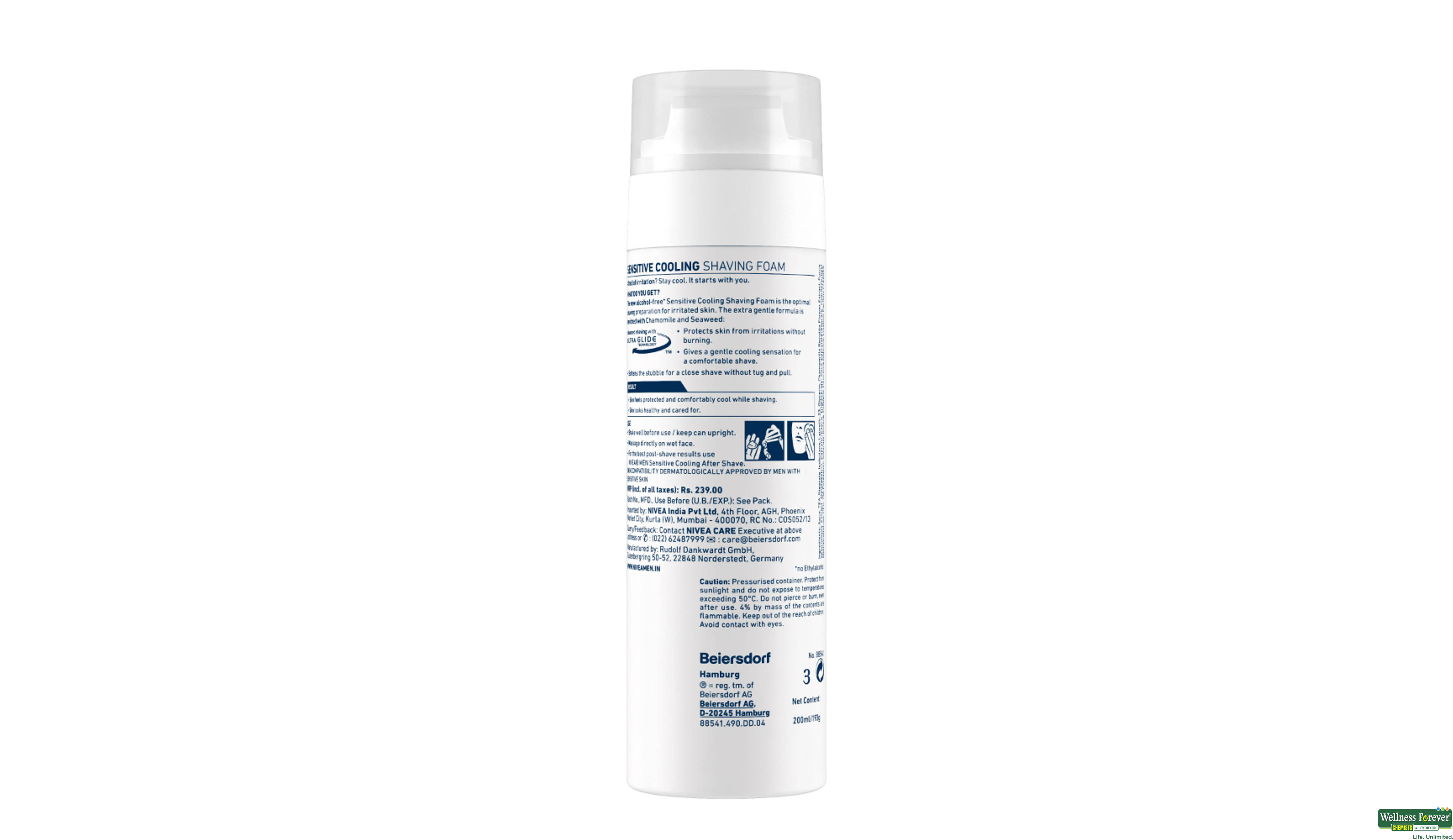 NIVEA SH/FOAM SENSITIVE COOL 200ML- 2, 200ML, 