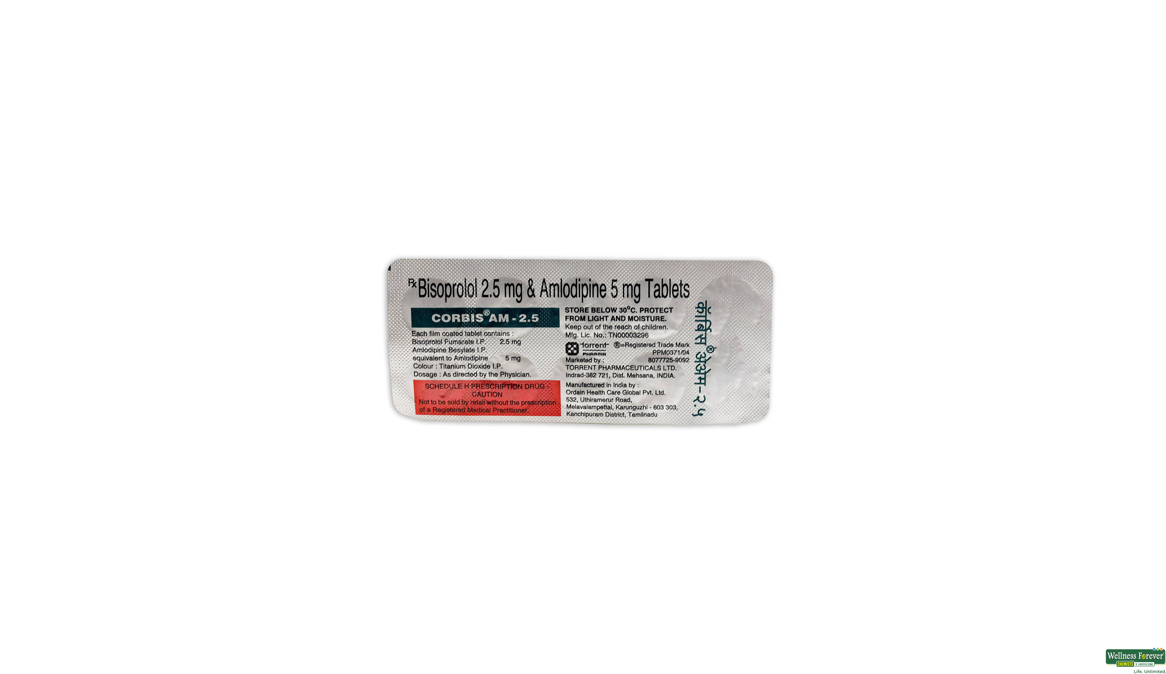 CORBIS-AM 2.5MG 10TAB- 1, 10TAB, 