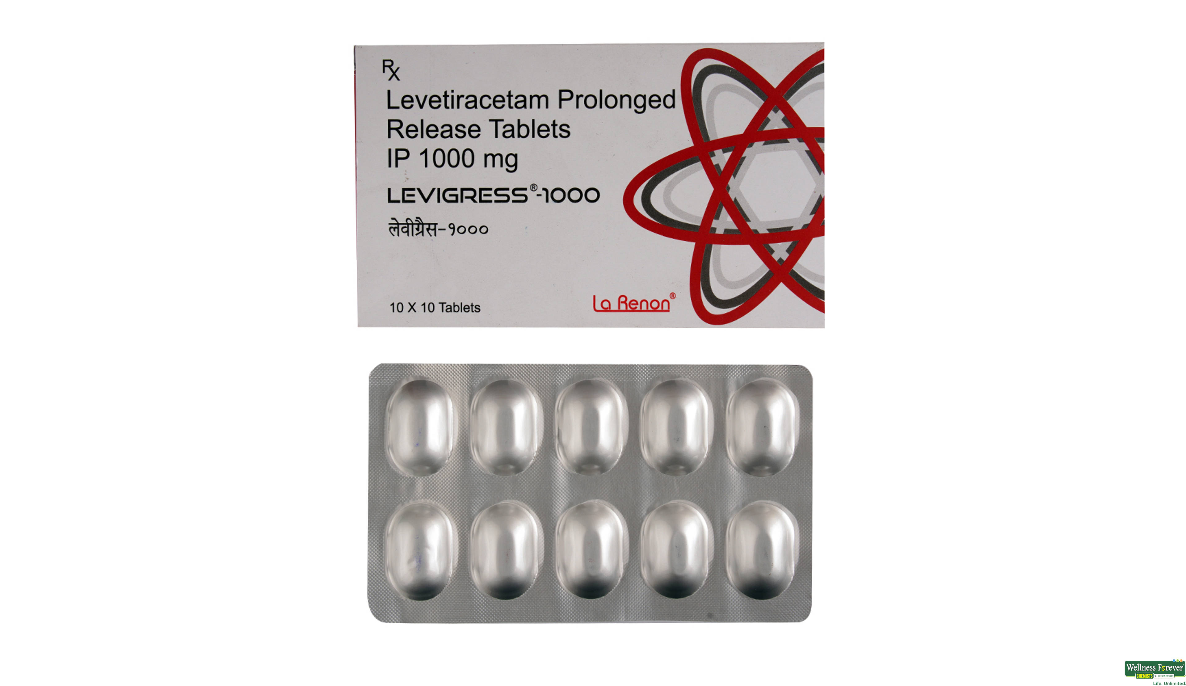 LEVIGRESS 1000MG 10TAB- 1, 10TAB, 
