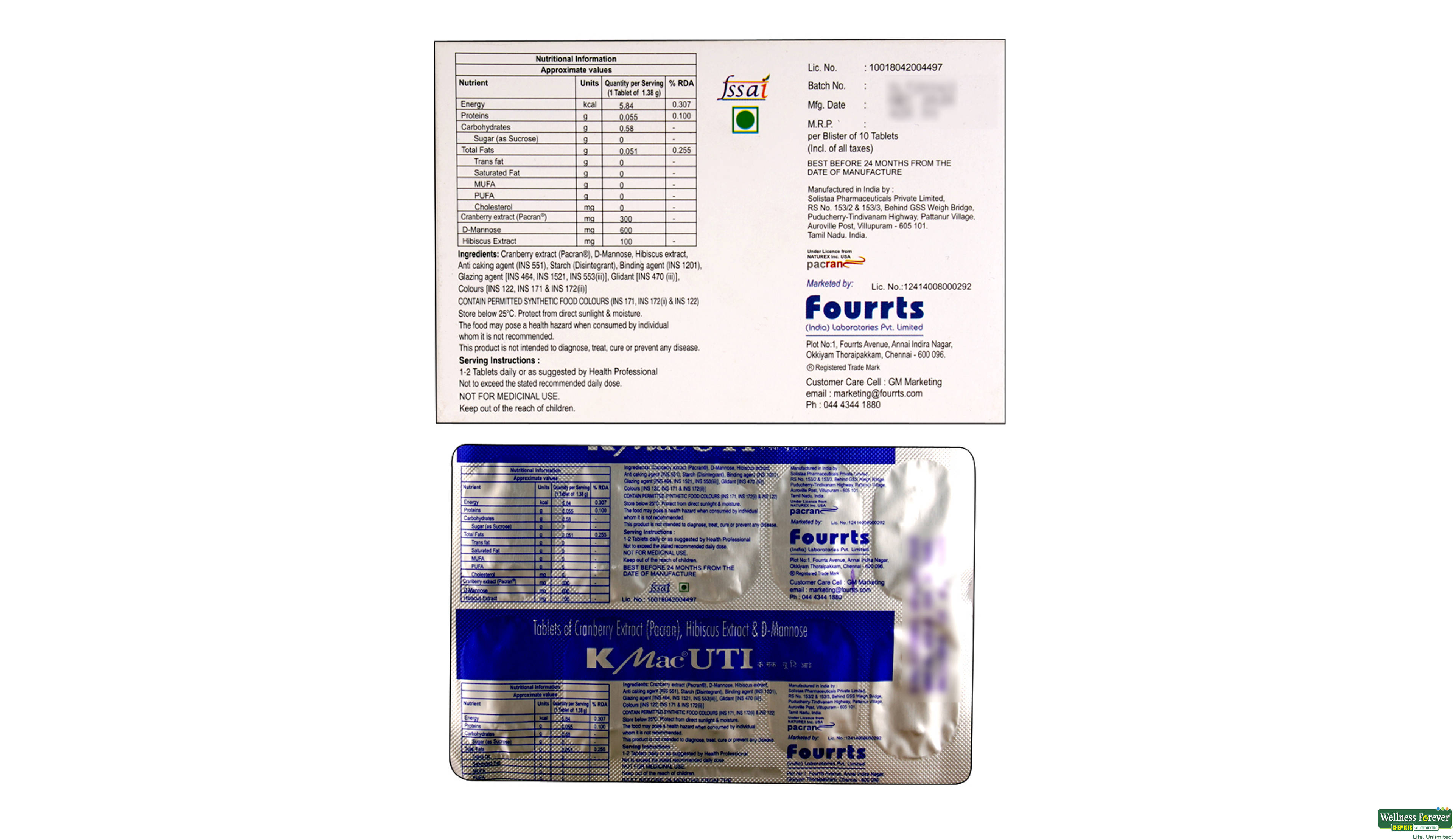 K-MAC-UTI 10TAB- 2, 10TAB, 