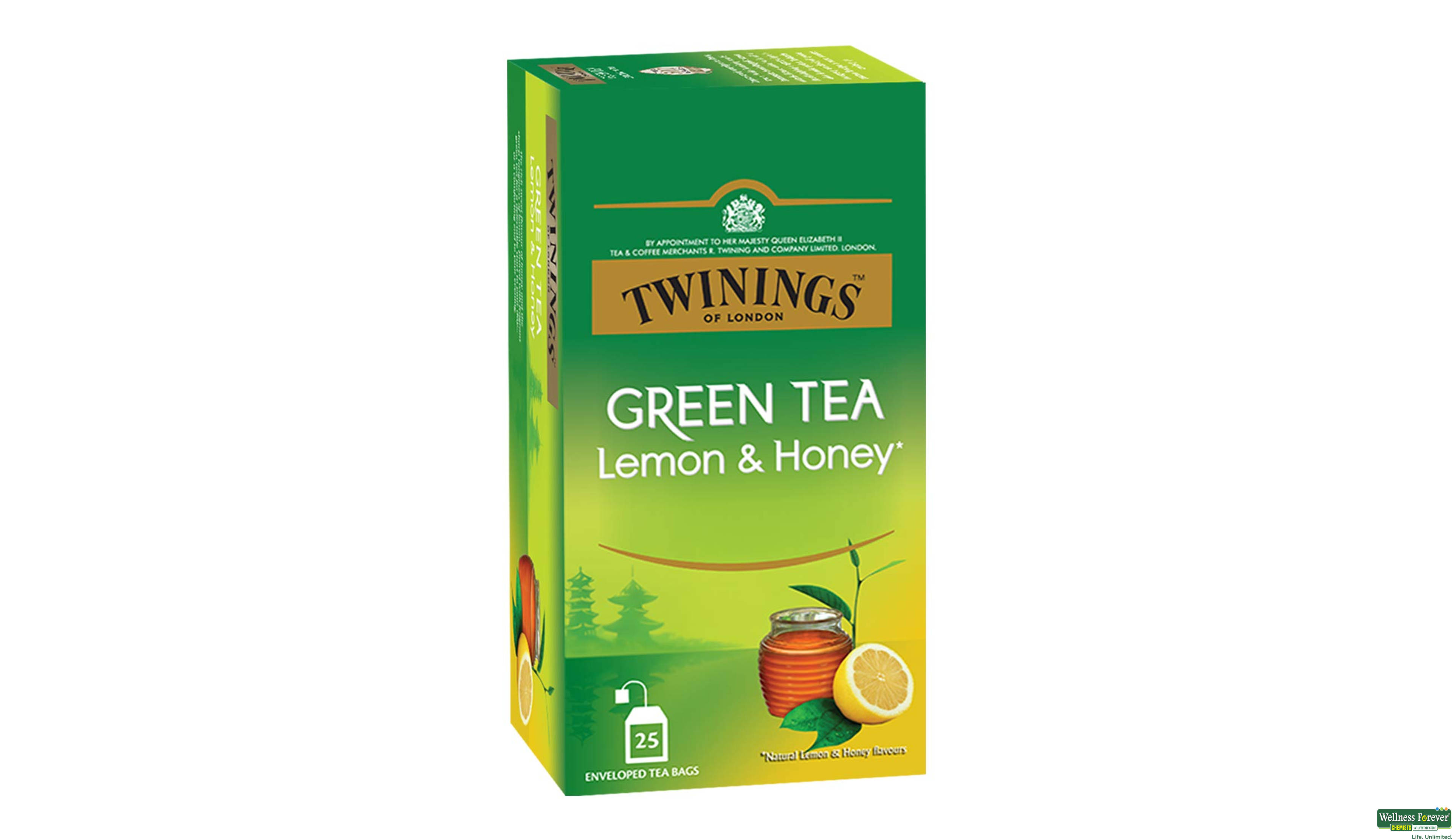 TWININGS GR/TEA LEMON & HONEY 25BAGS- 1, 25BAGS, null