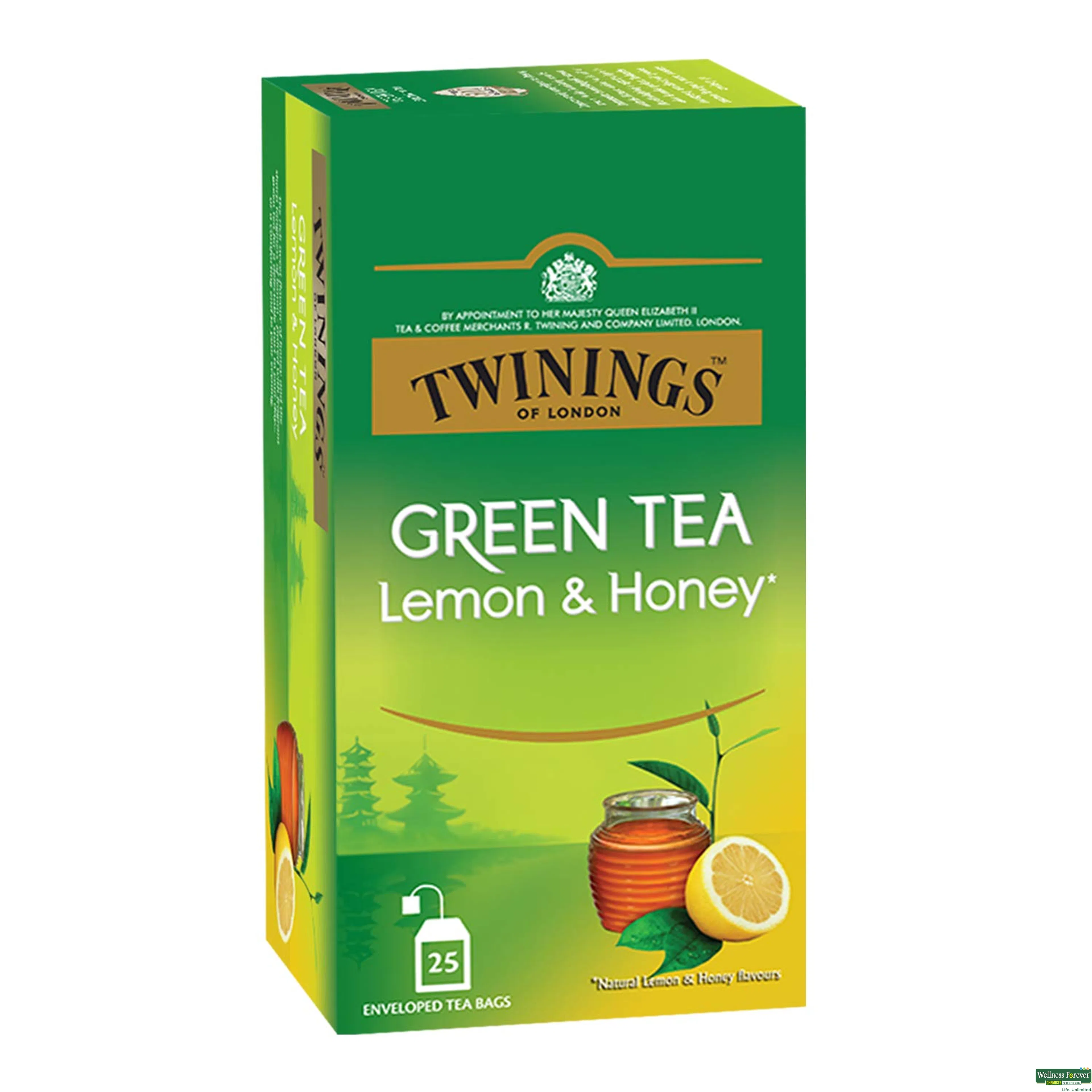 TWININGS GR/TEA LEMON & HONEY 25BAGS-image