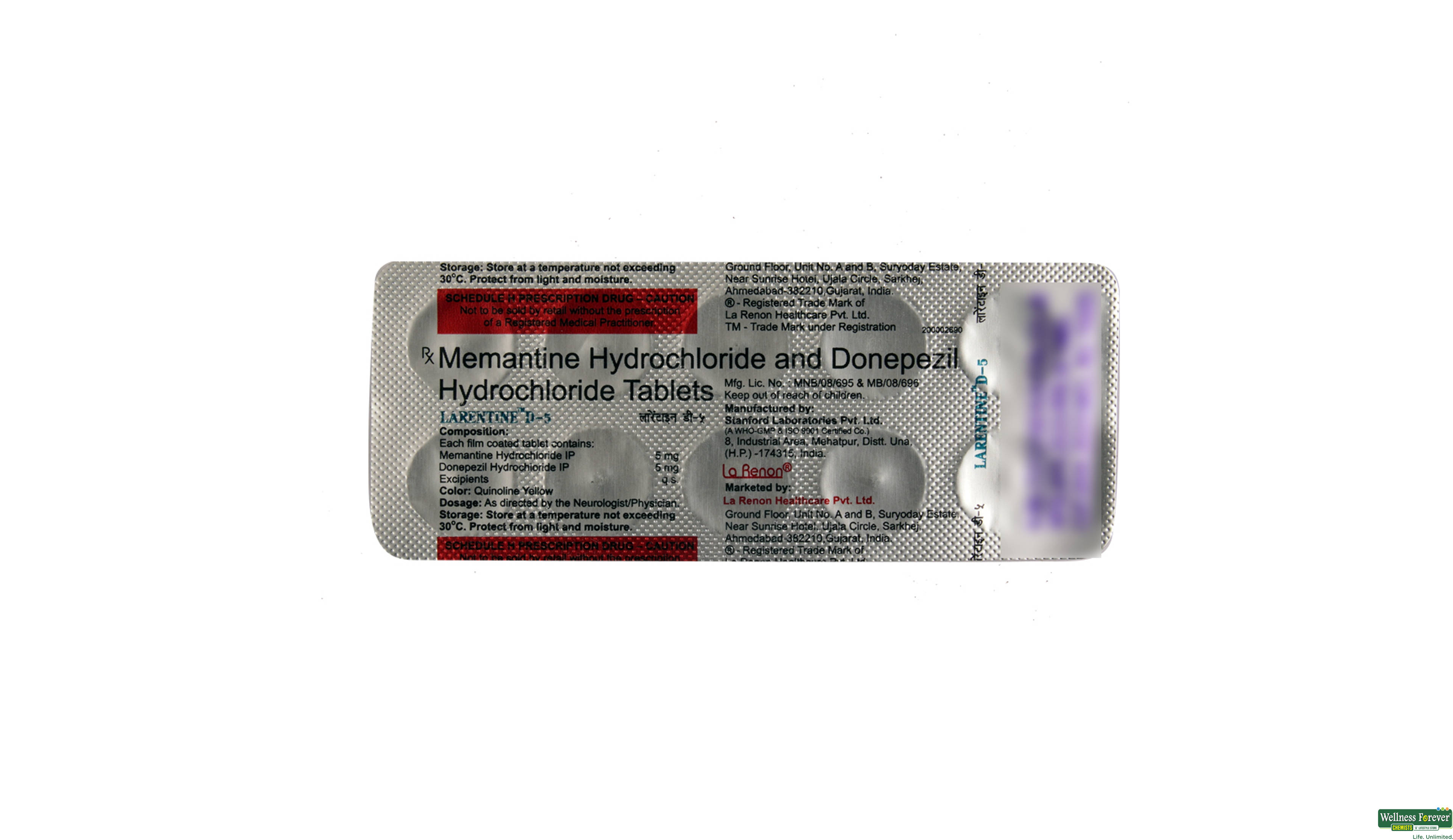 LARENTINE-D 5MG 10TAB- 2, 10TAB, 