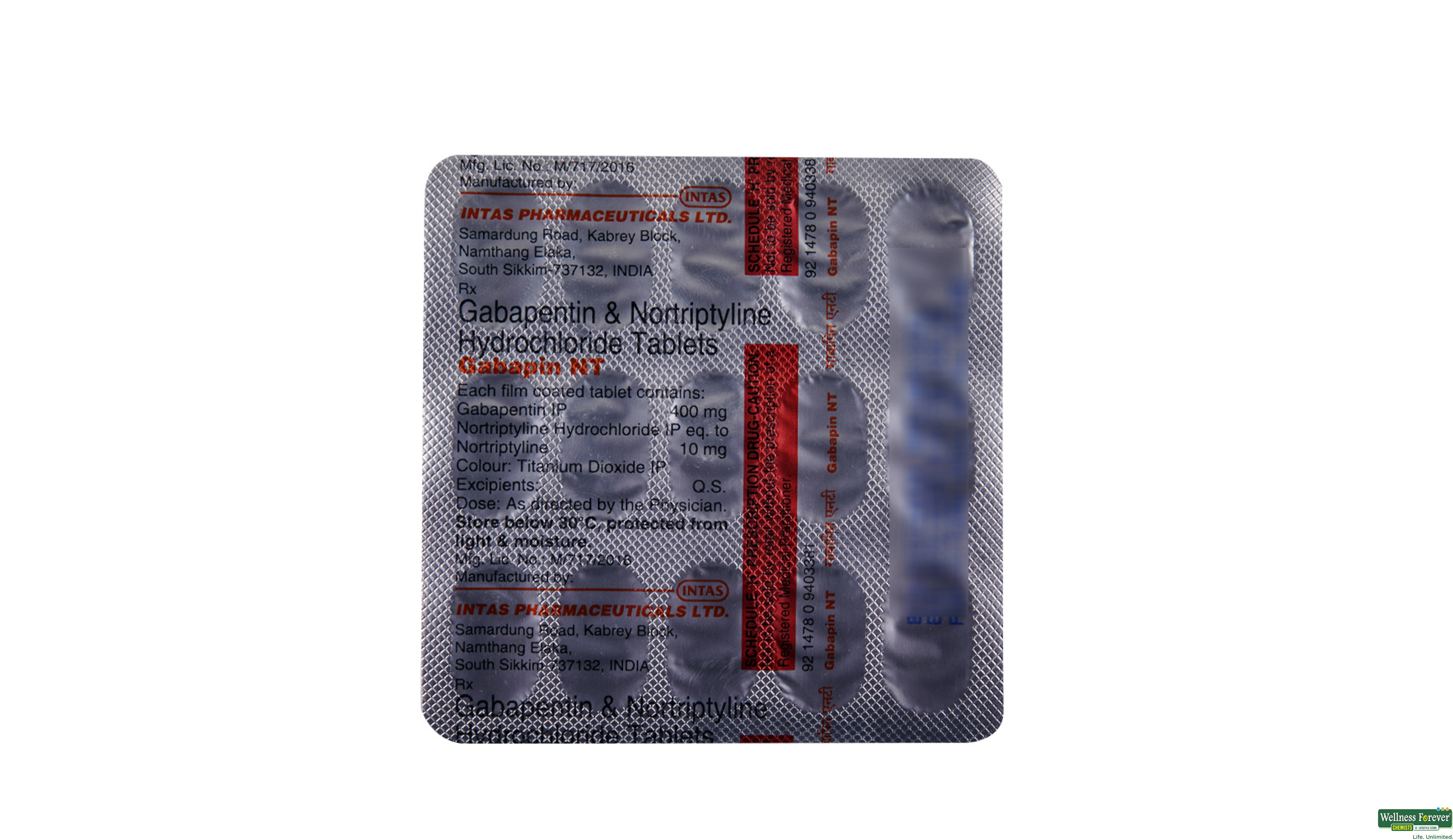GABAPIN-NT 400MG 15TAB- 2, 15TAB, 
