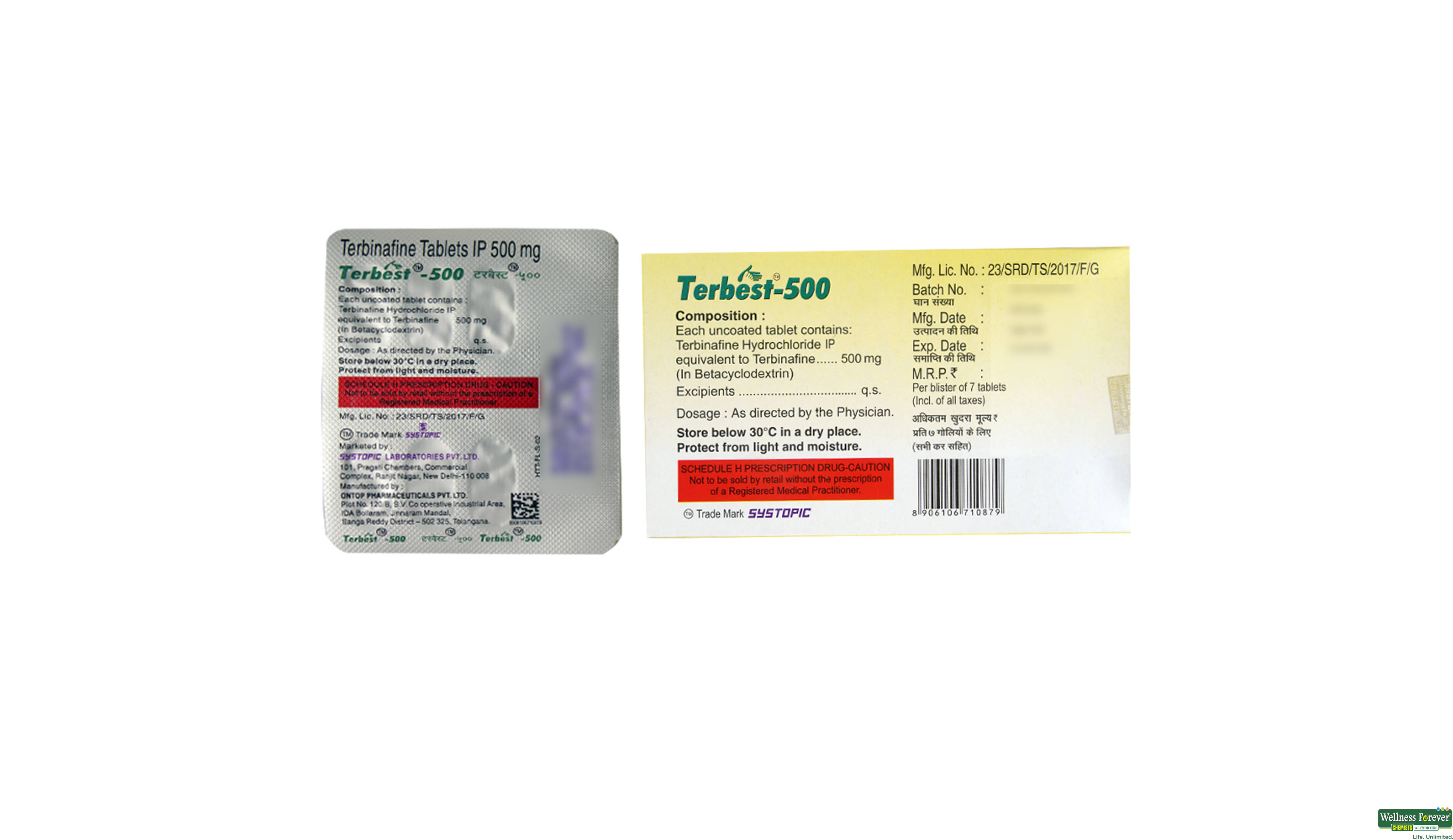TERBEST 500MG 7TAB- 2, 7TAB, null