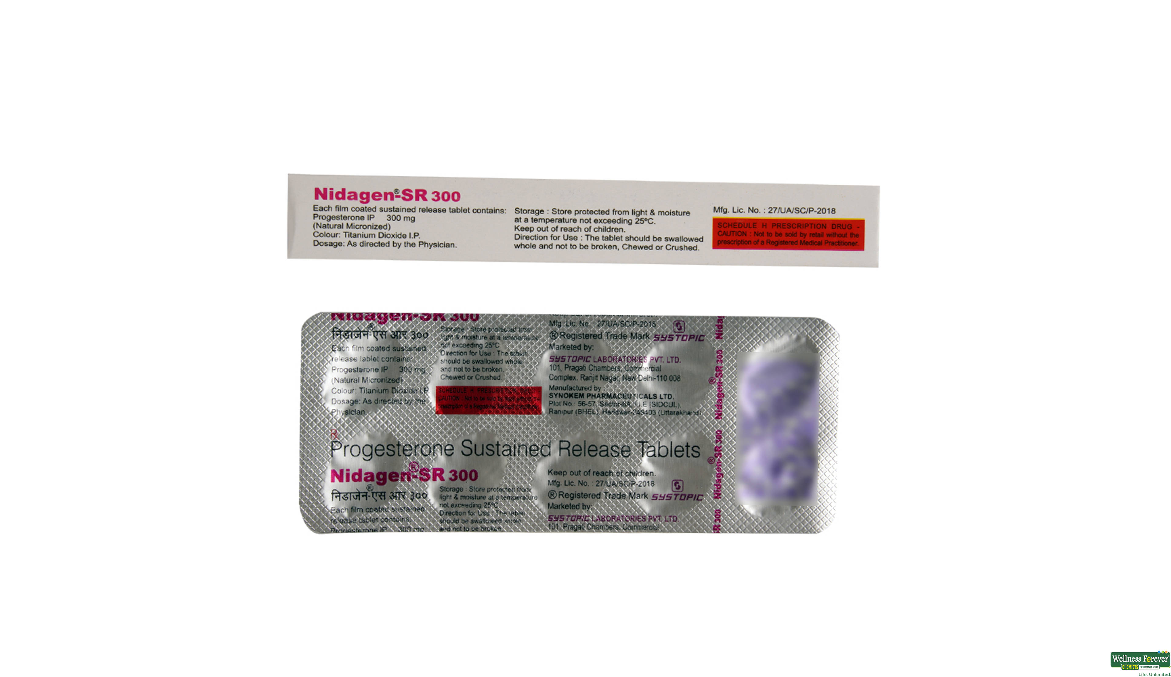 NIDAGEN-SR 300MG 10TAB- 2, 10TAB, 