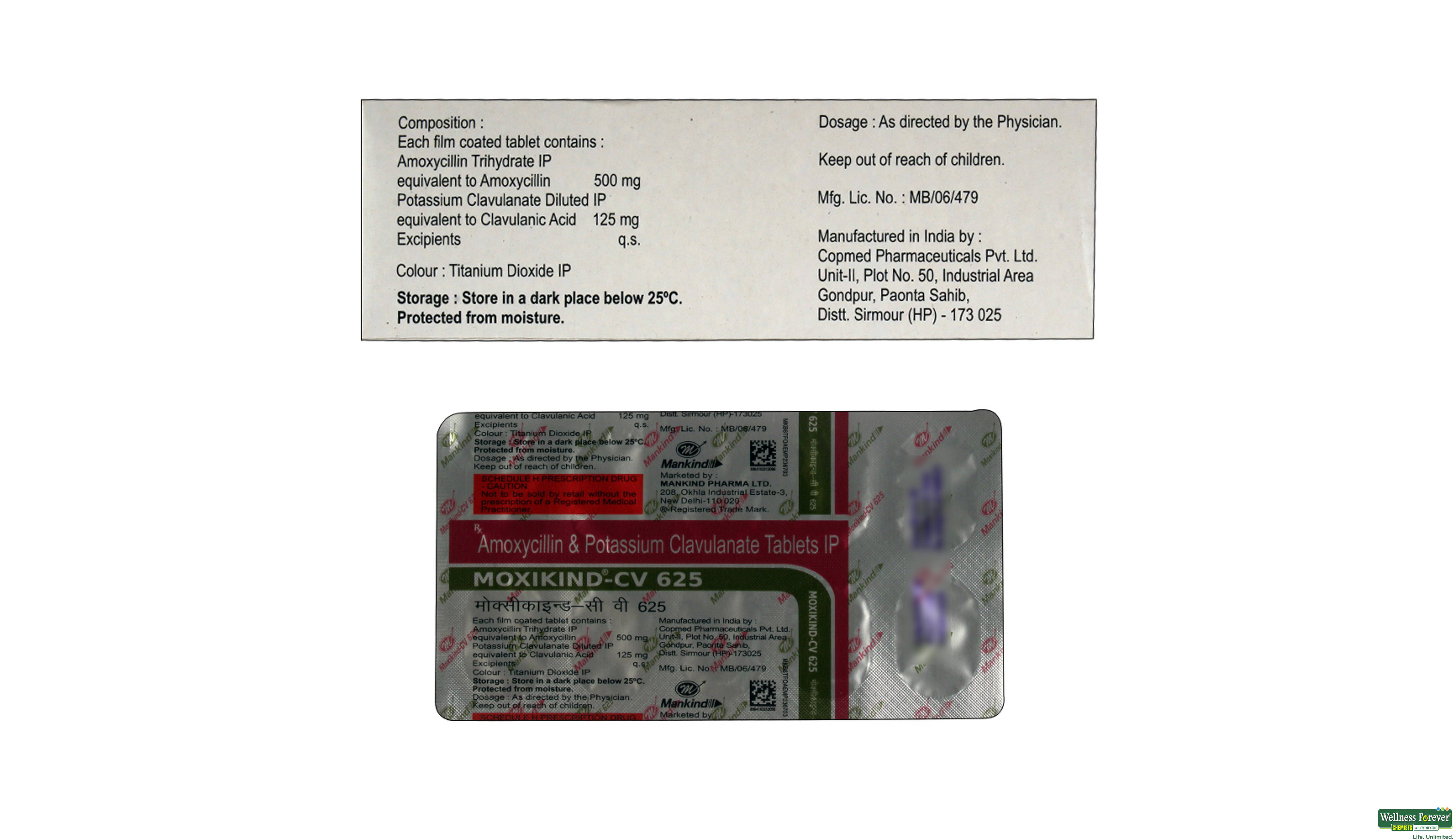 MOXIKIND-CV 625MG 10TAB- 2, 10TAB, 