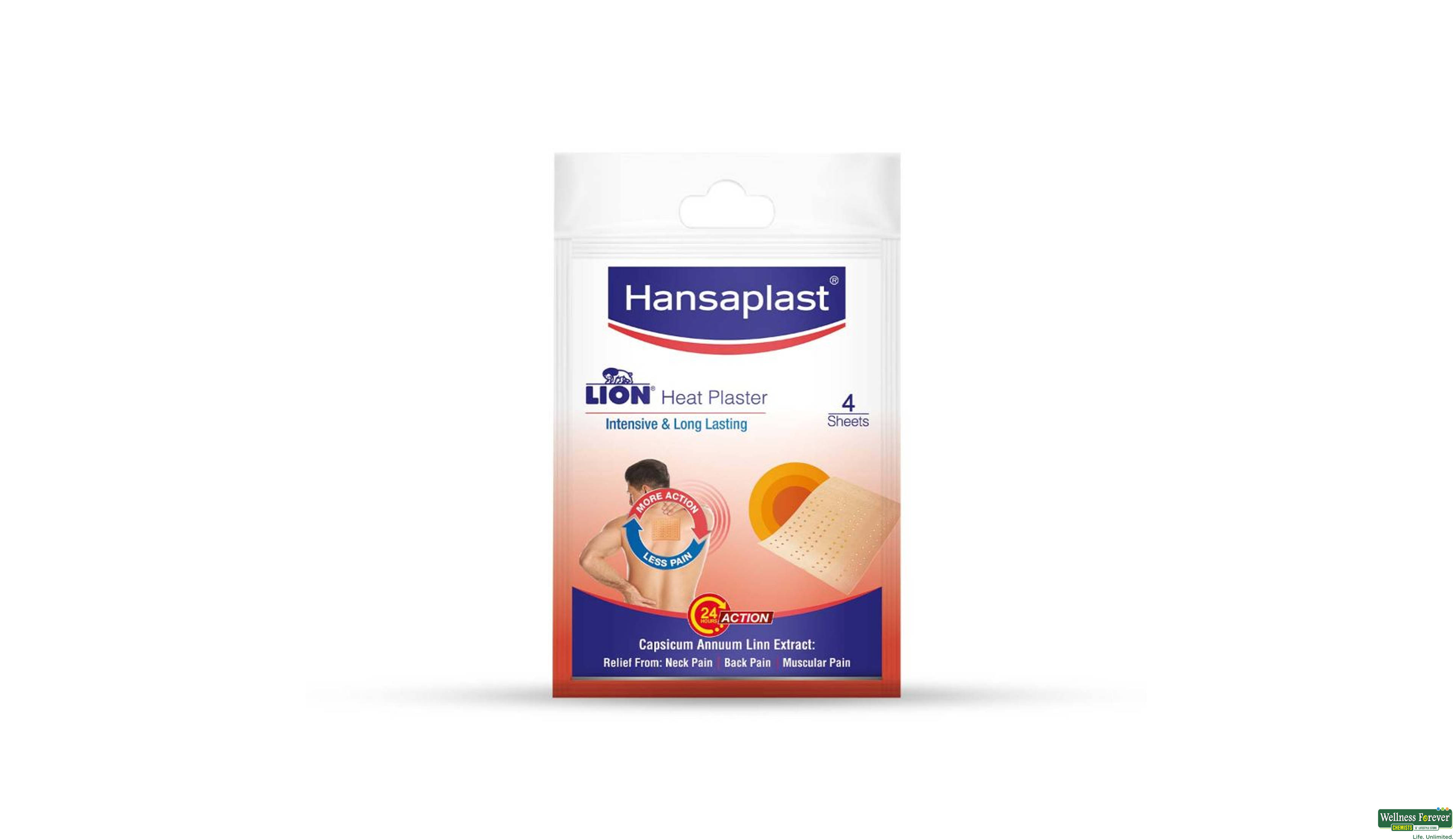 HANSAPLAST CAPSICUM LION PLASTER 4PC- 1, 4PC, 