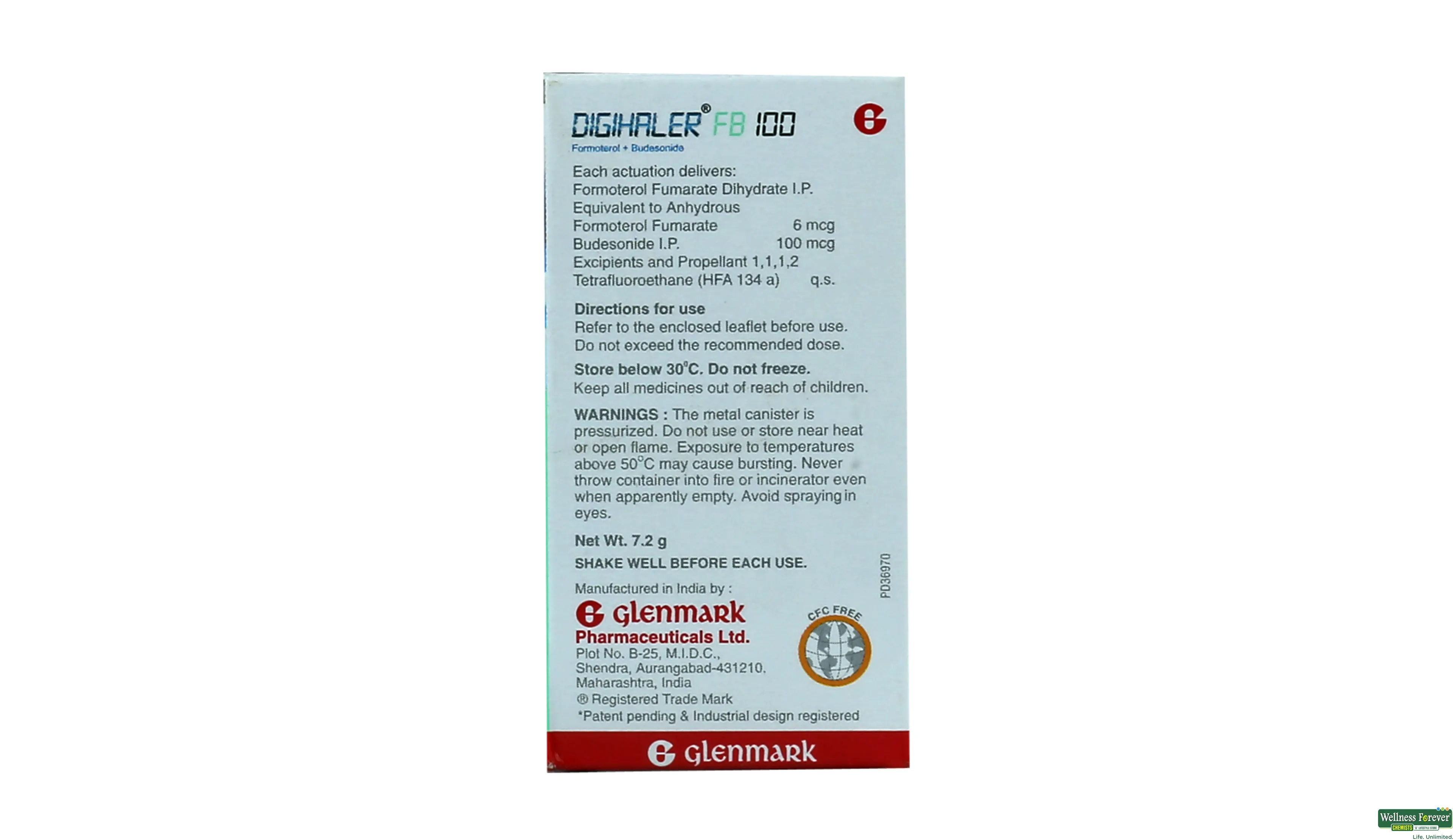 DIGIHALER-FB 100 INHALER- 2, 1PC, 