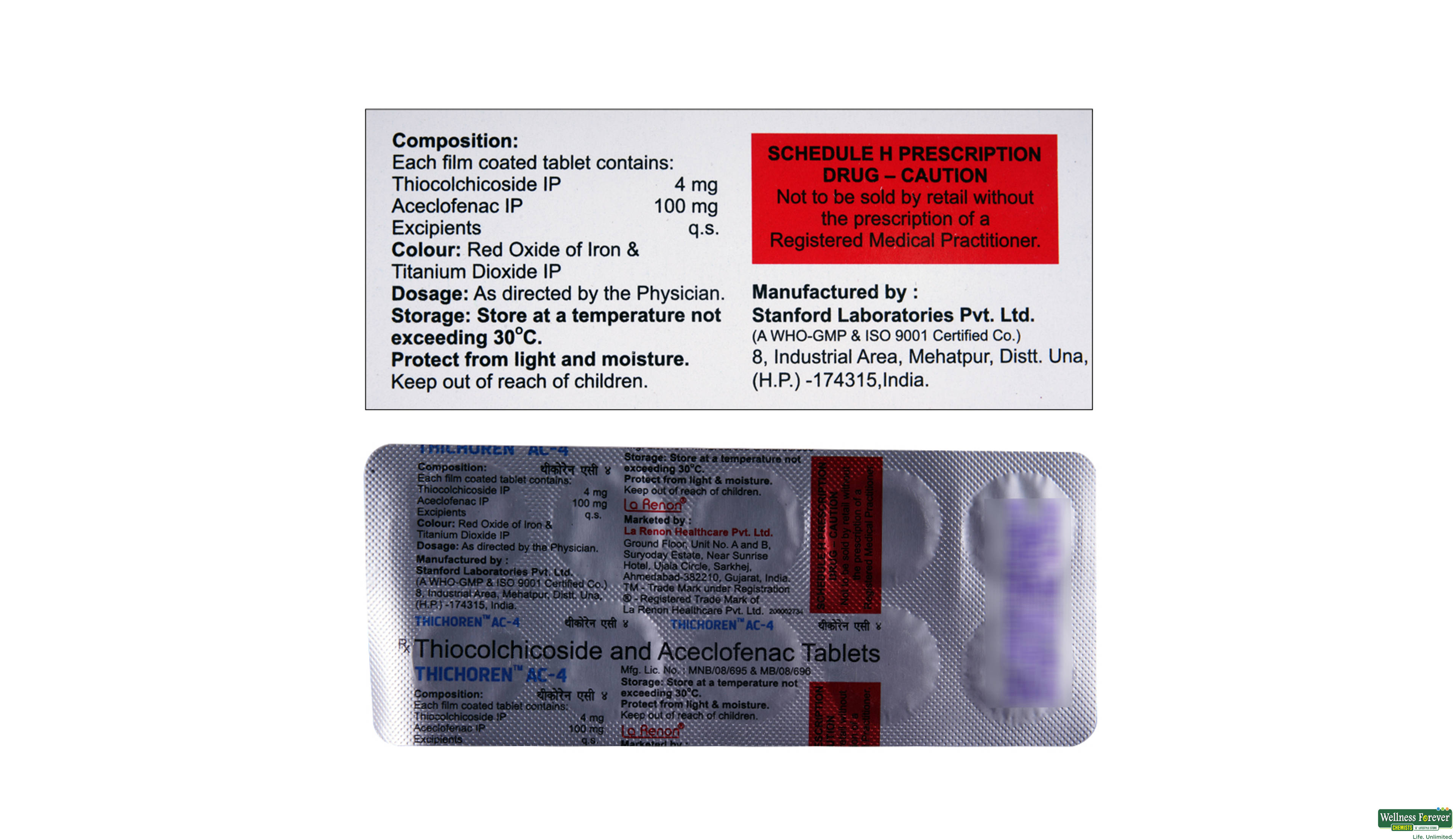 THICHOREN-AC 4MG 10TAB- 2, 10TAB, 